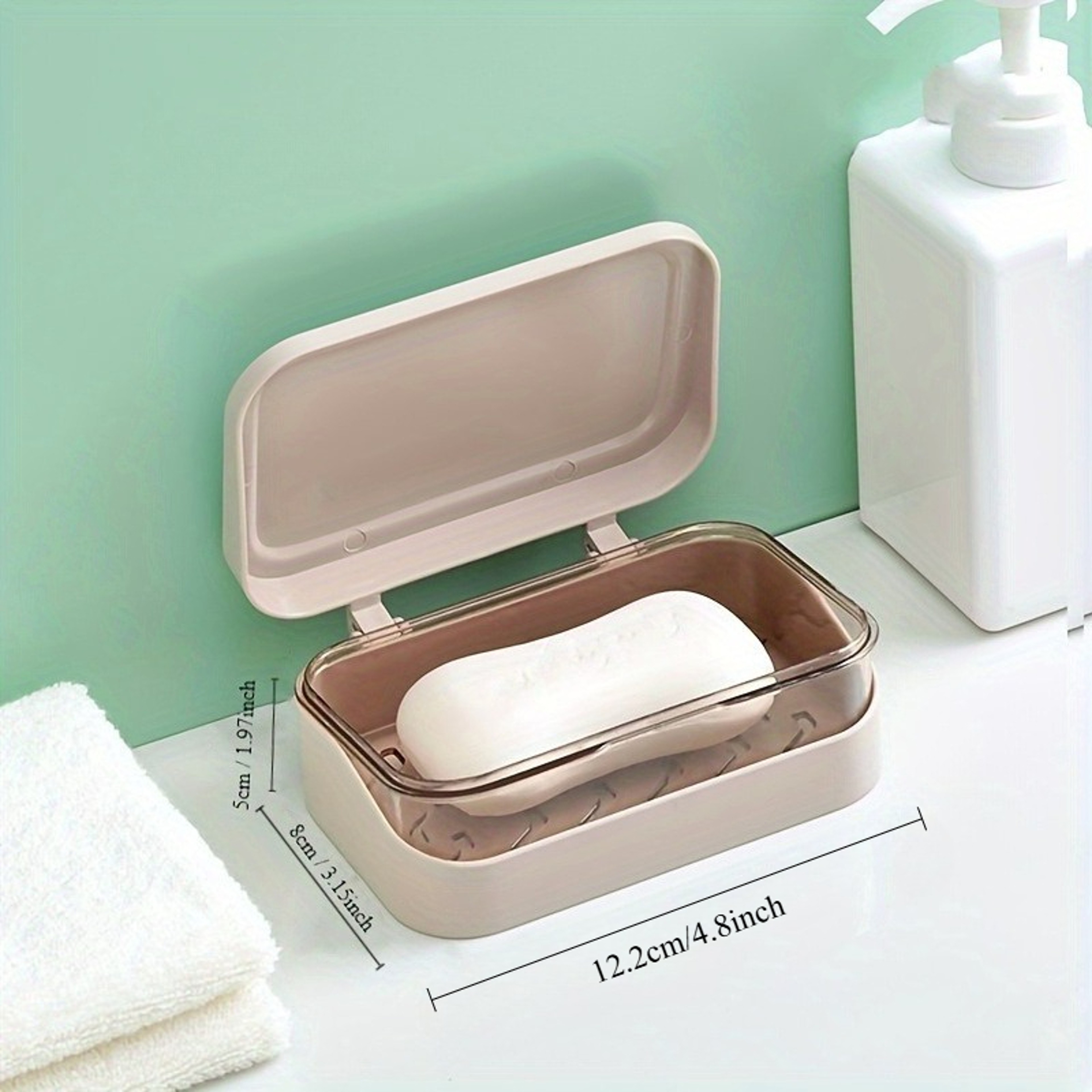Drainage Soap Storage Rack, Bathroom Soap Box, No Punching Toilet Soap Box for Travel Use – view 2