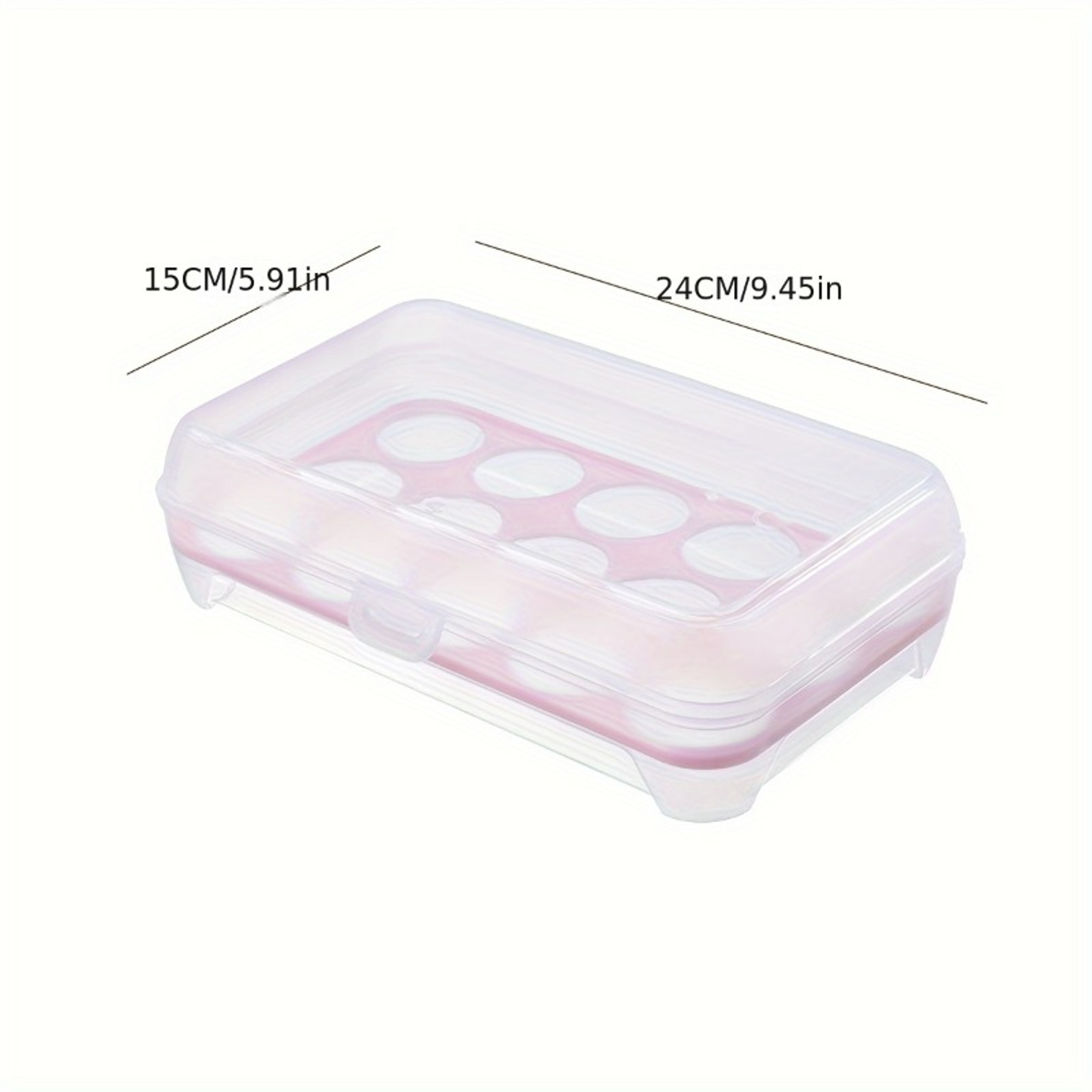 Large Capacity Egg Storage Container, Egg Fresh Storage Box for Fridge, Plastic Egg Holder for Refrigerator – view 7