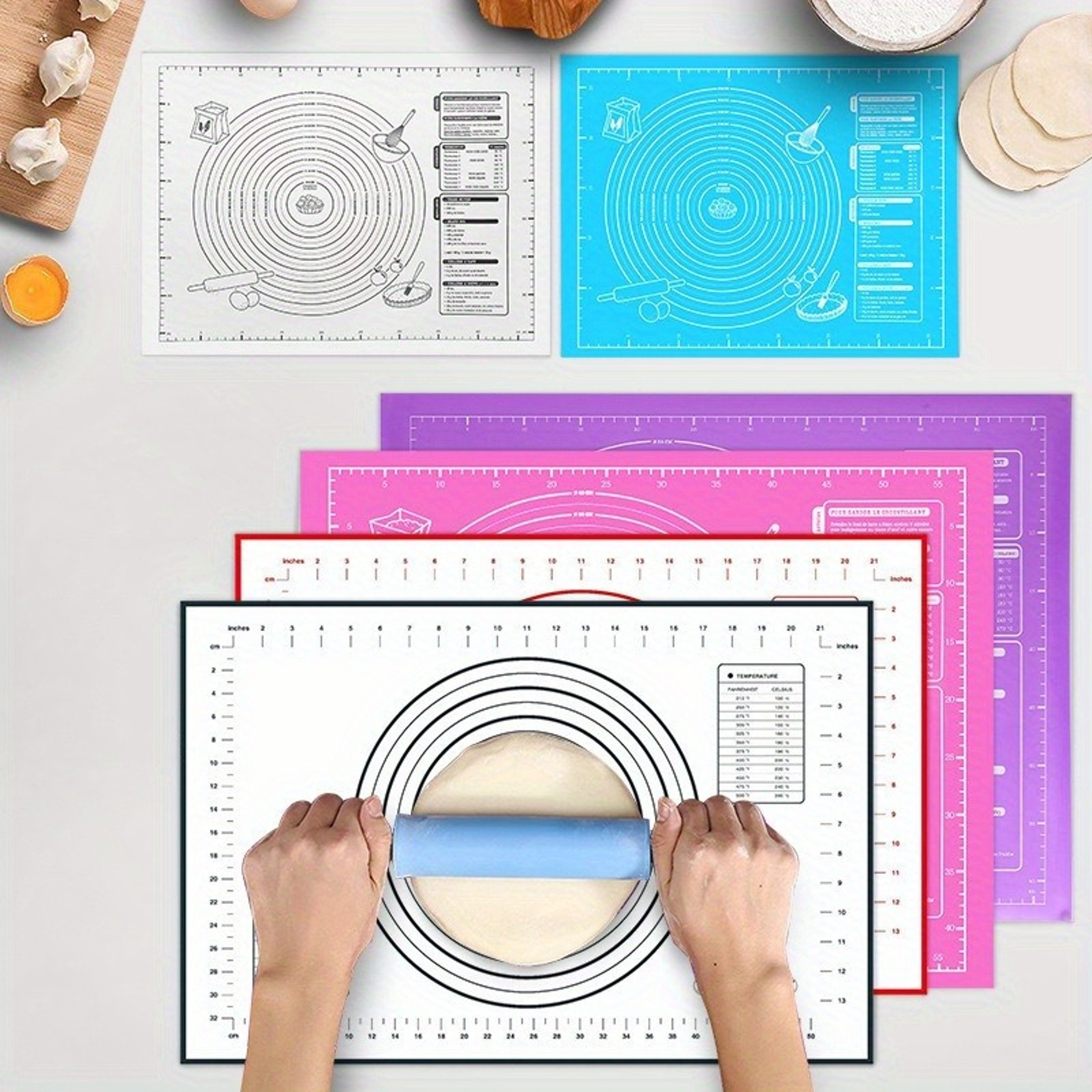 Kneading Dough Pad With Scale NonStick Kitchen Baking Pad 2