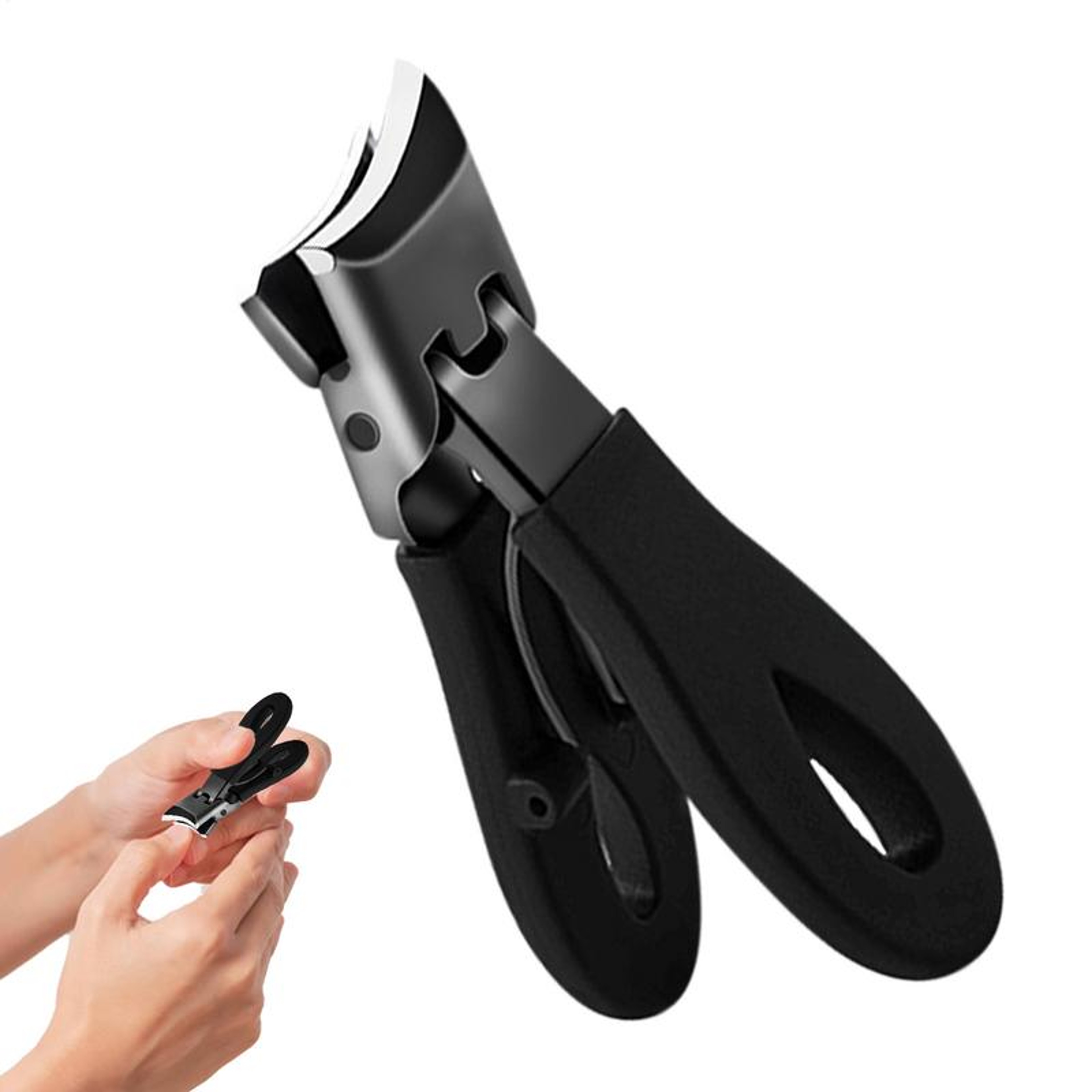 Slanted Nail Clippers, Wide Jaw Opening, Curved Nail Cutter, Travel & Study Nail Trimmer – view 3