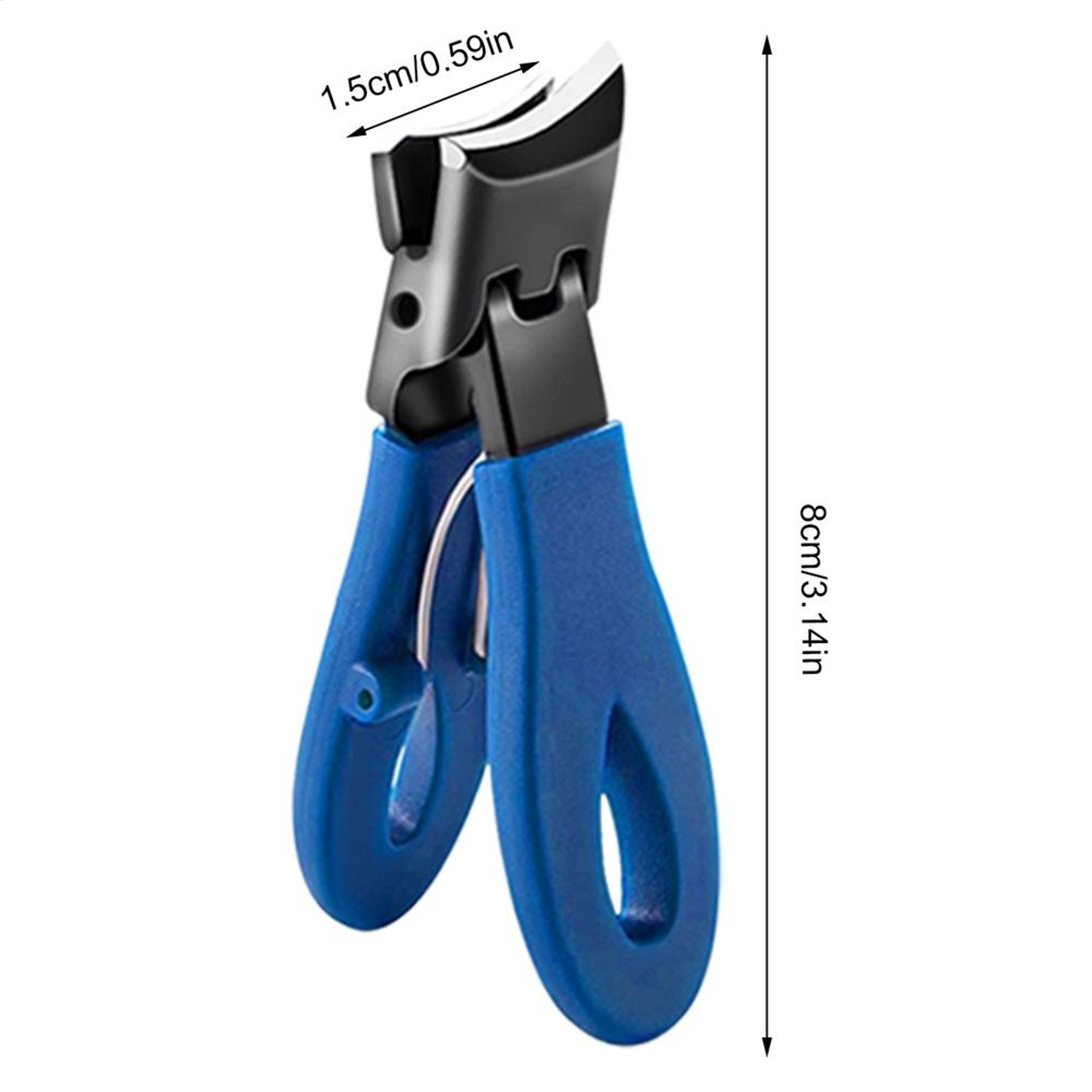 Slanted Nail Clippers, Wide Jaw Opening, Curved Nail Cutter, Travel & Study Nail Trimmer – view 8