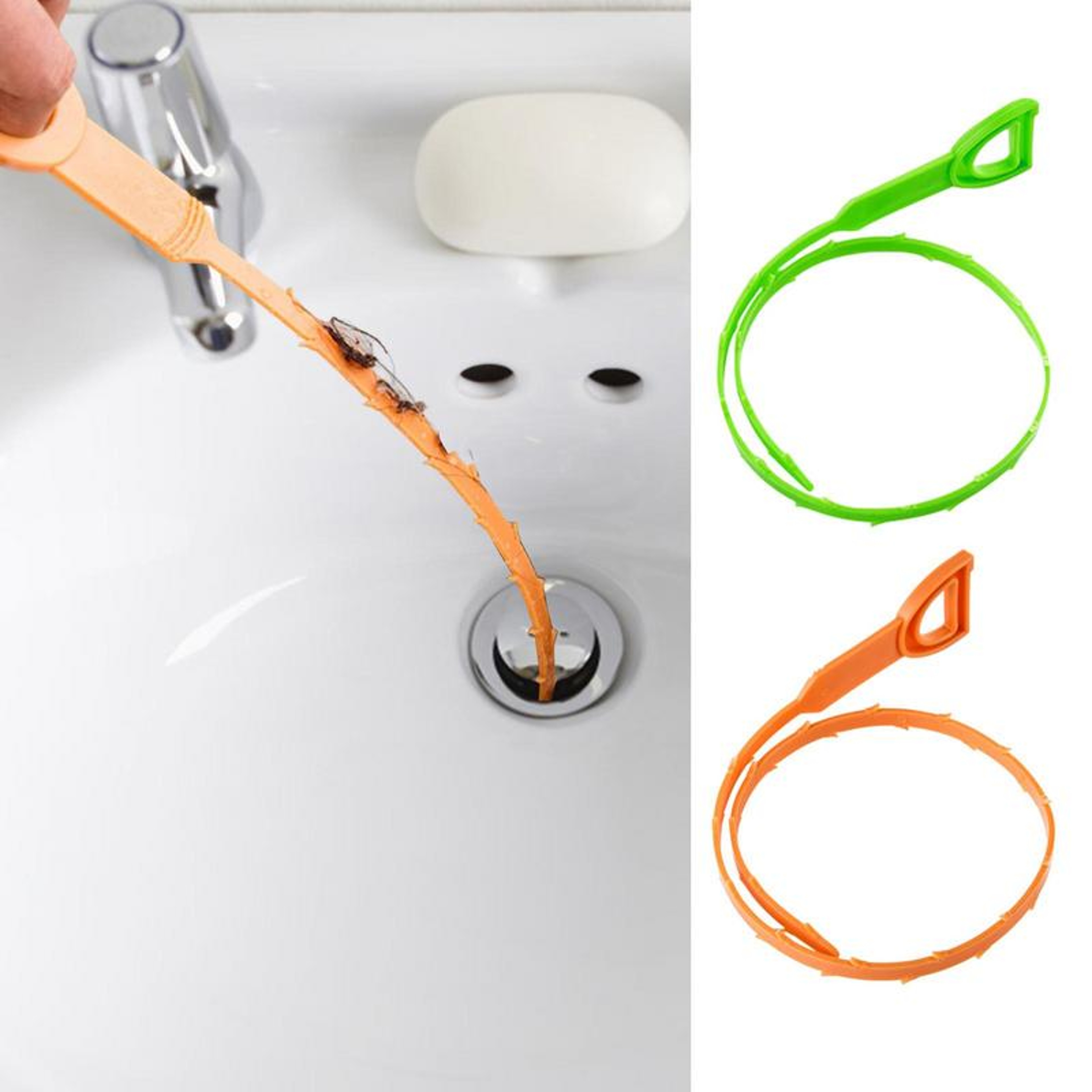 Hair Drain Clog Remover Auger, Bathroom Unclogged for Kitchen and Sewer Cleaning – view 1