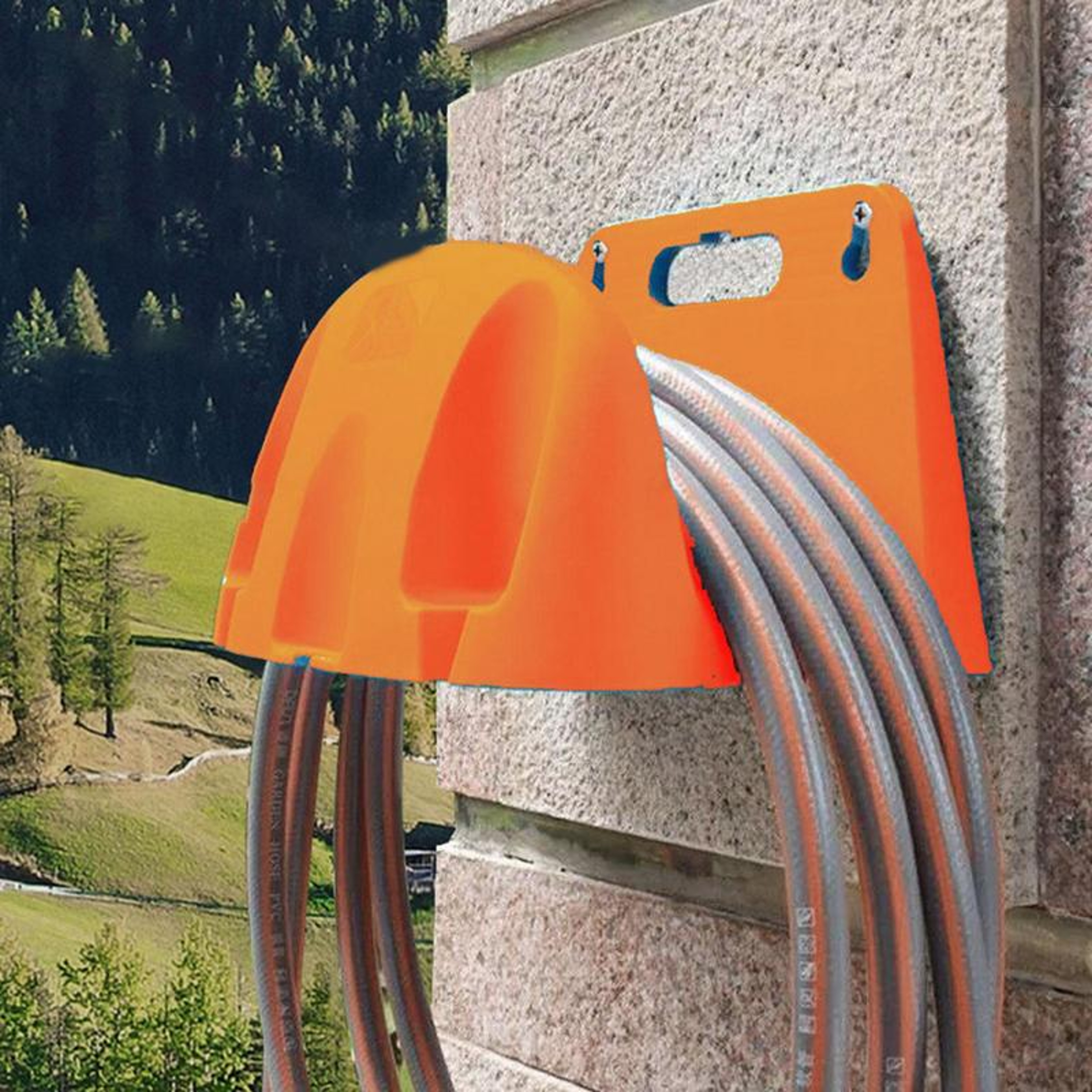 Garden Hose Holder Wall Mounted, Durable Metal Hose Hanger – view 3