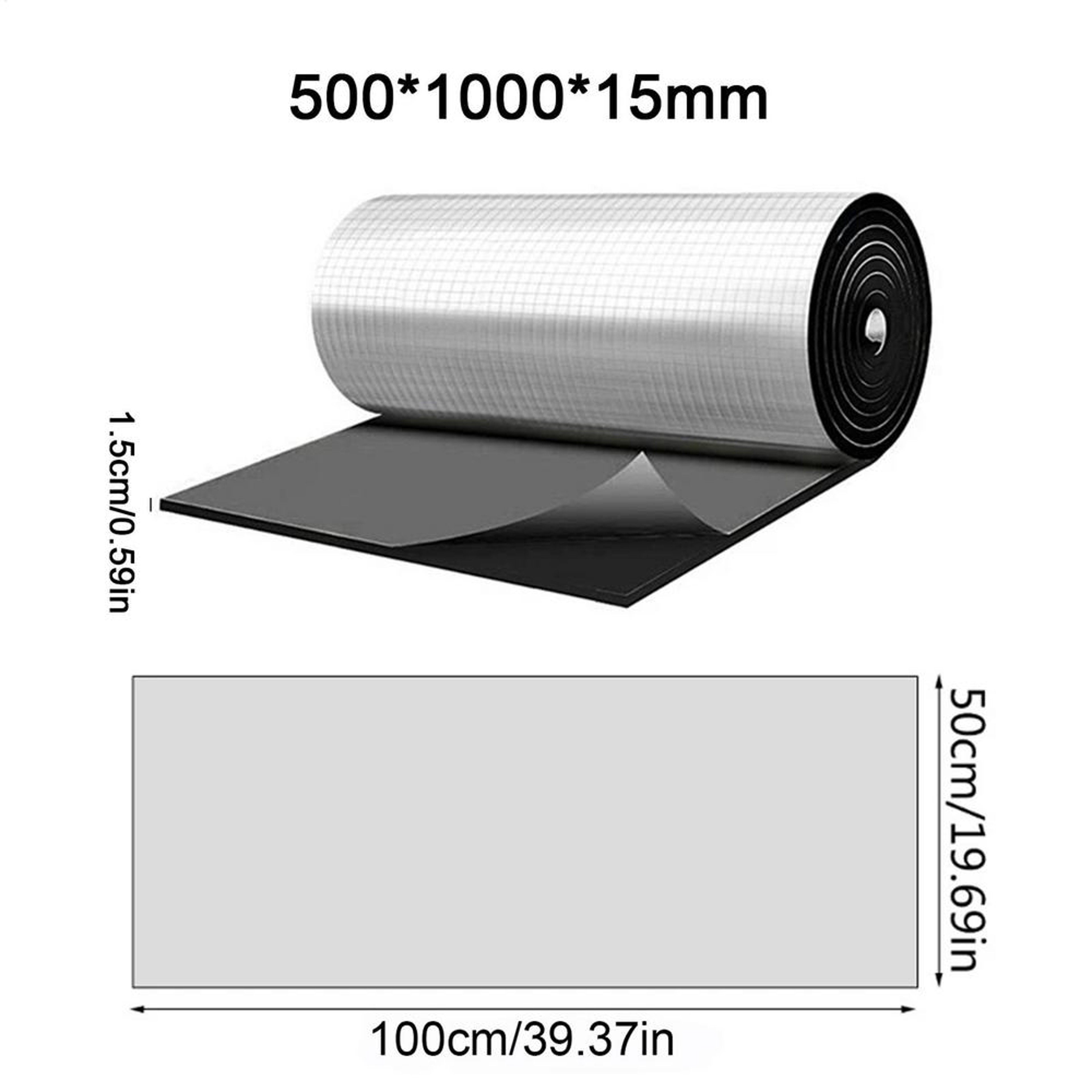 Car Sound Insulation Mat, Automotive Self Adhesive Noise Deadener, Vehicle Dampening Tool for Hood, Door, Roof – view 8
