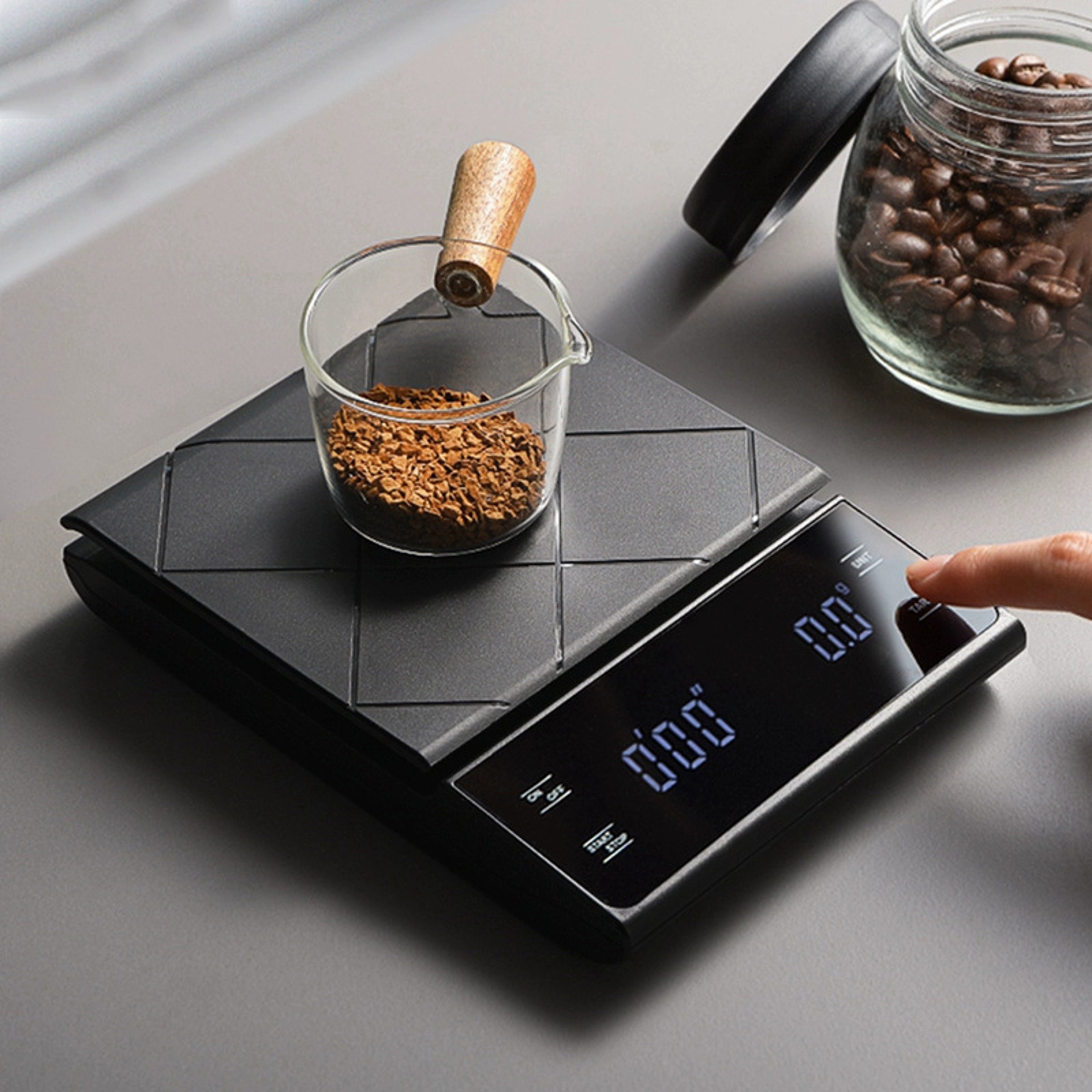 Digital Kitchen Scale High Precision Electronic Balance Portable Coffee Scale With Timer Grams Food 0