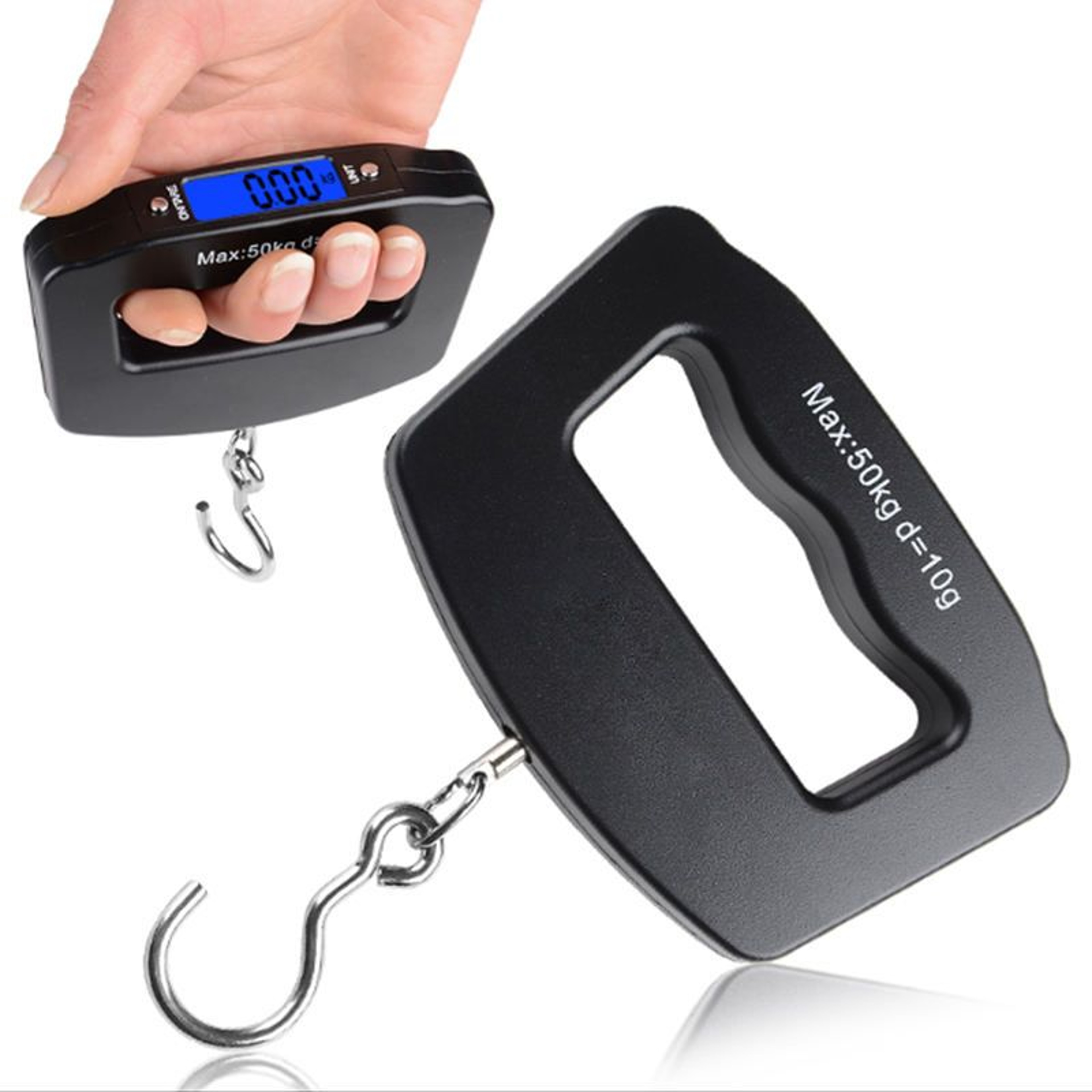 Portable Digital Scale, LCD Display Back Light, Fish Weight Hanging Scales, Suitcase Travel Weighing Scale – view 1