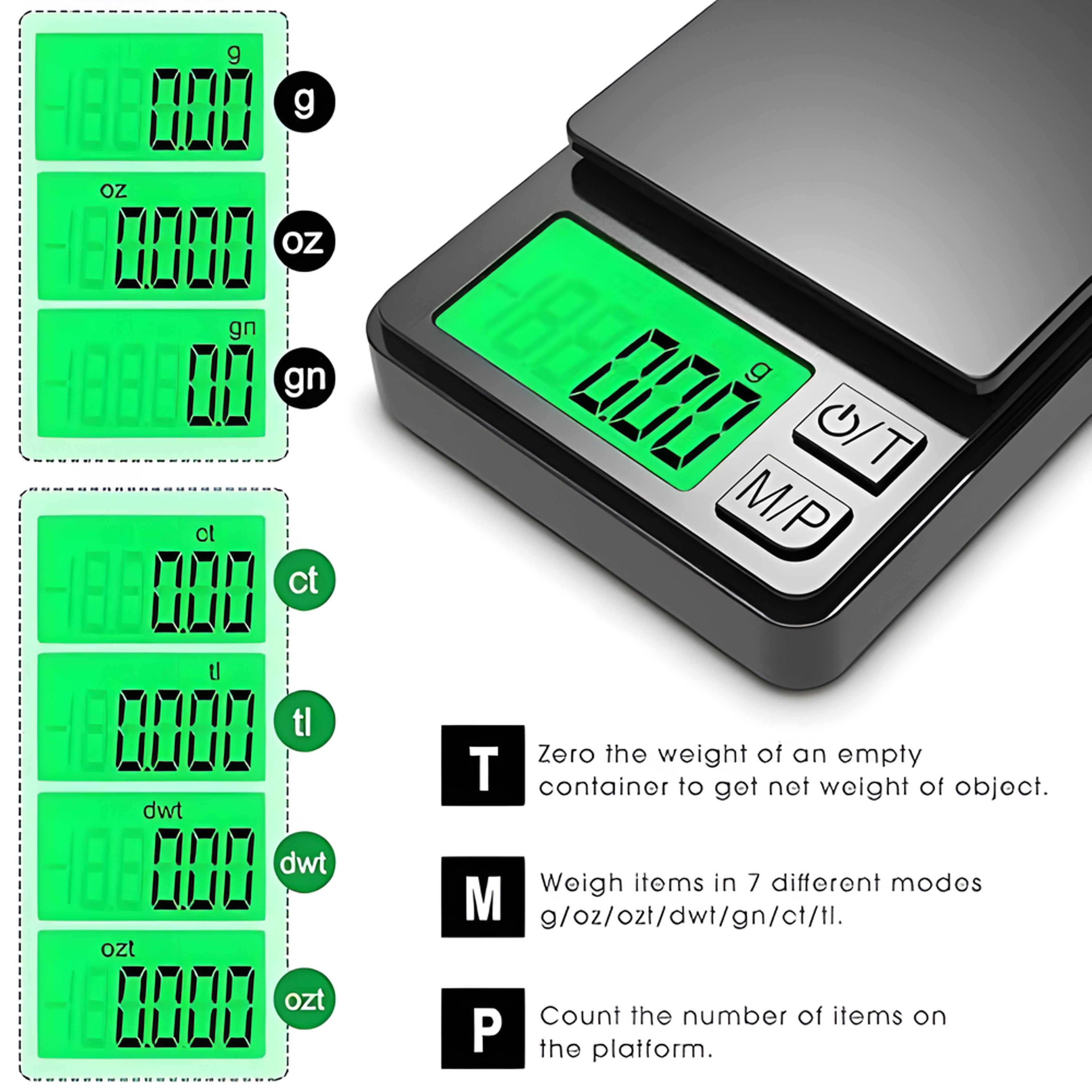 Precision Pocket Scale Digital Gram, Ounces, Mini Scale for Travel – view 3