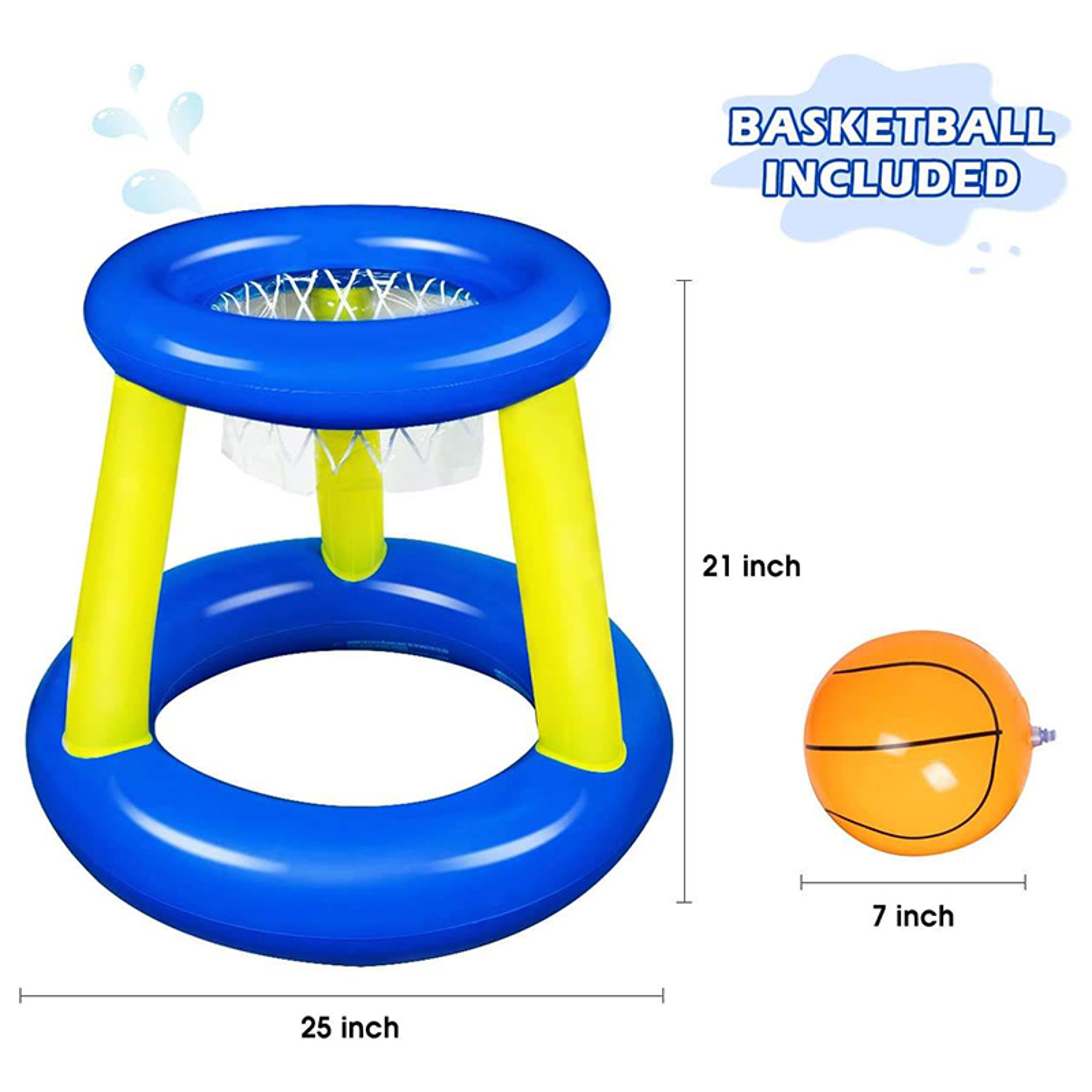 Floating Inflatable Ring Game, Water Party Basketball Hoop, Interactive Beach Fun Toy – view 6