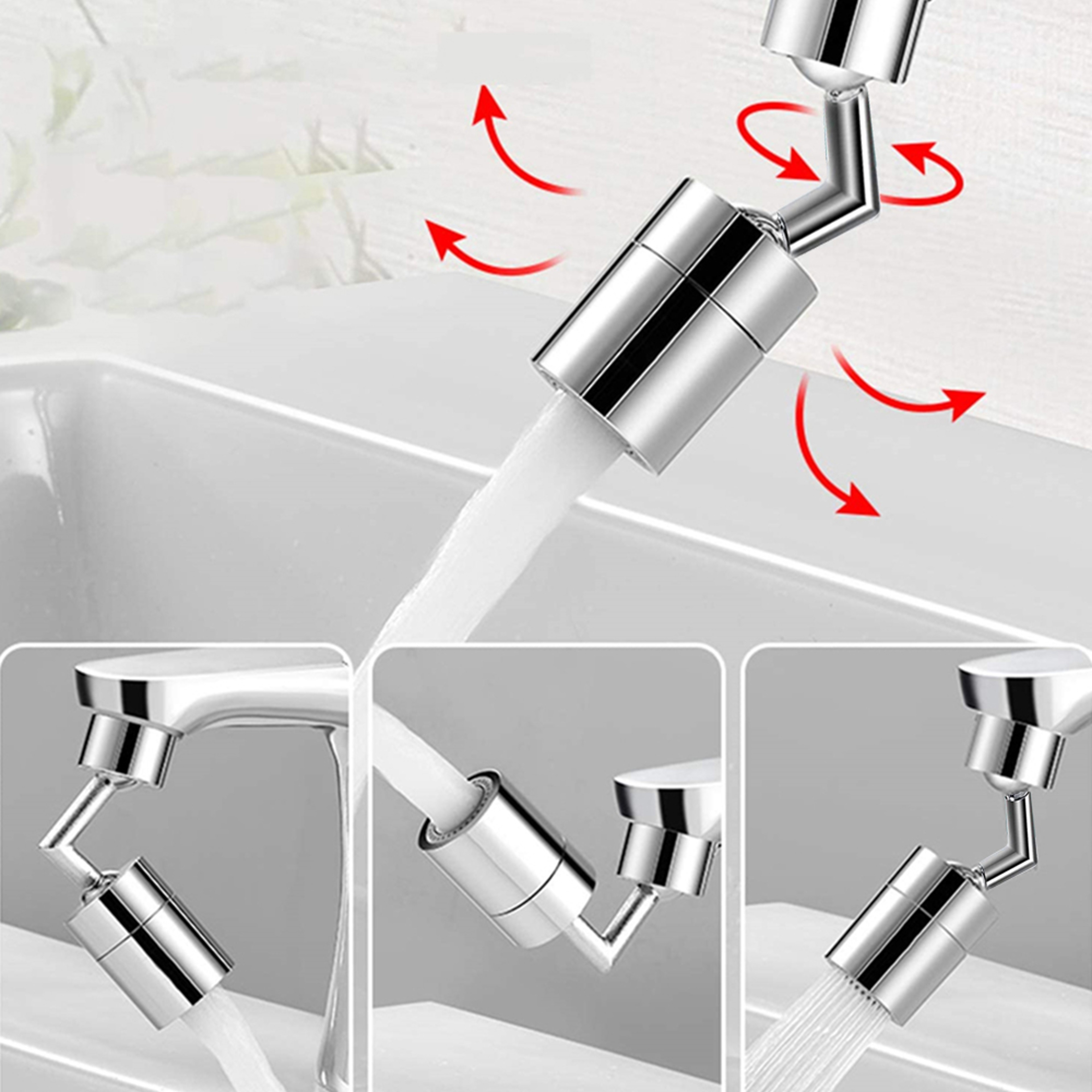 Rotatable Kitchen Faucet Aerator Nozzle Extender Saving Water Sprayer – view 6