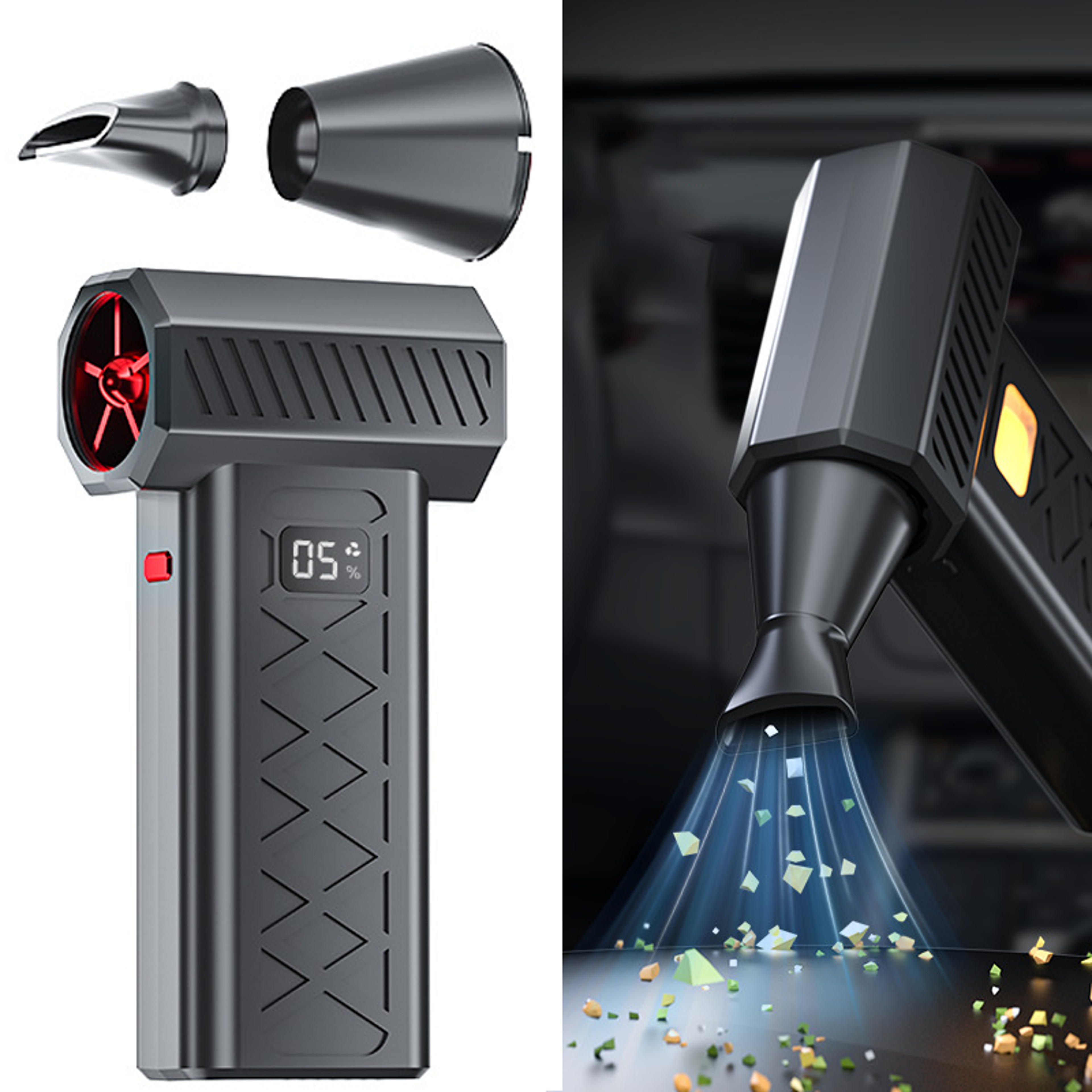 Portable Violent Fan Powerful Air Blower with LED Display, Speeds Turbo Jet Blower – view 1