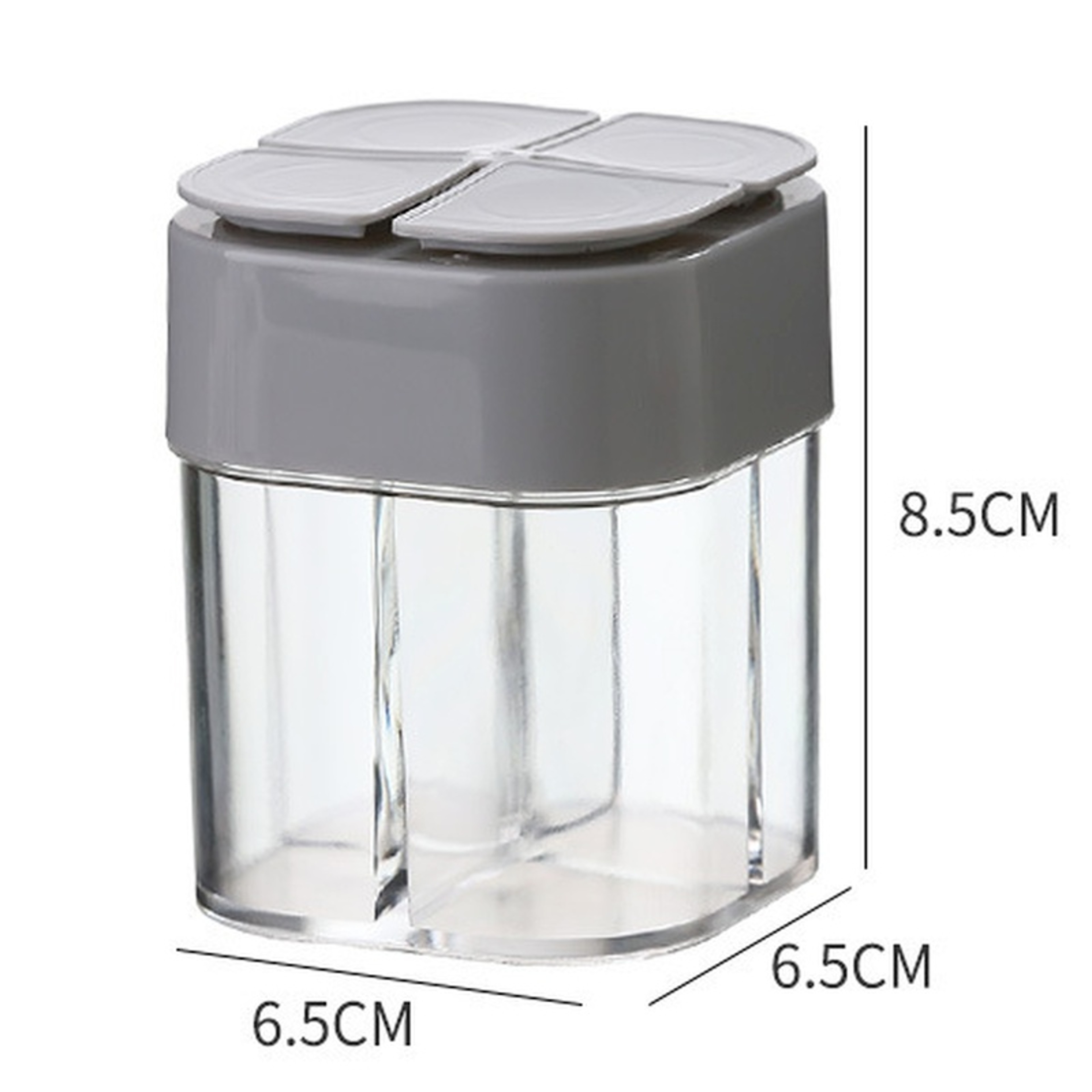 Spice Salt Pepper Shakers Transparent Jar, Barbecue Condiment Can, Kitchen Gadgets with Cover – view 6