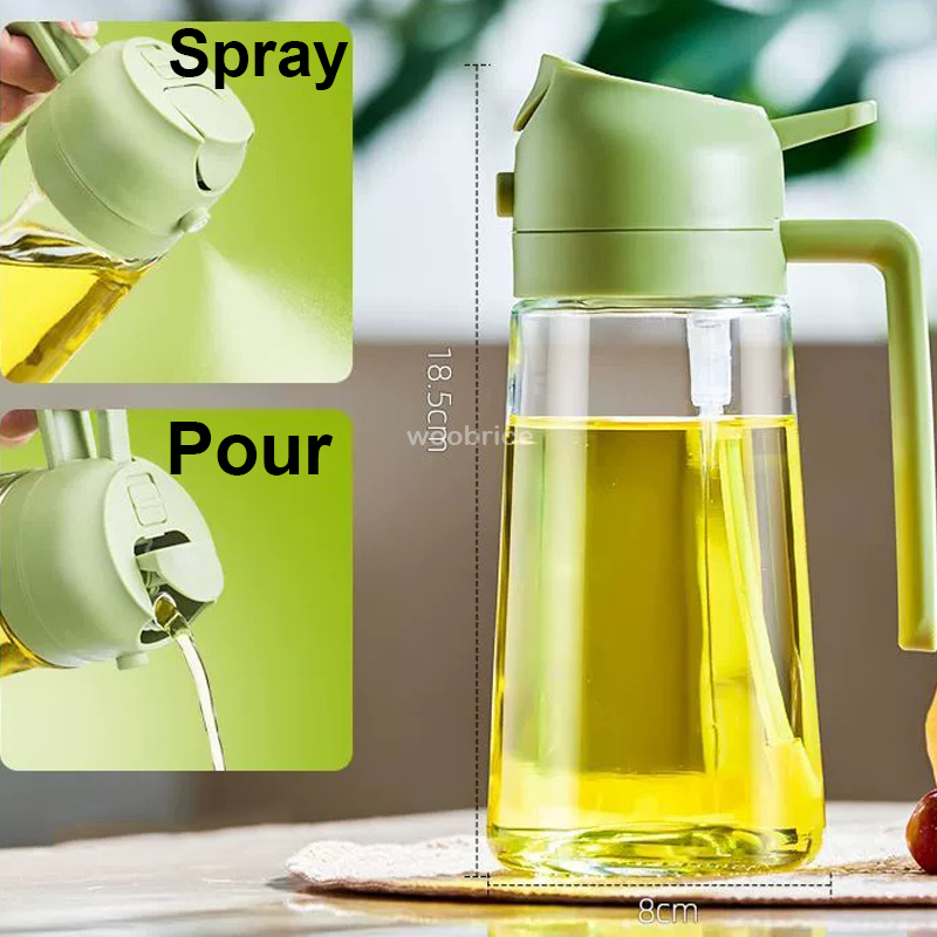 Oil Spray Bottle Kitchen Olive Oil Soy Sauce Dispenser BBQ Cooking Air Fryer Sprayer Gadget 2