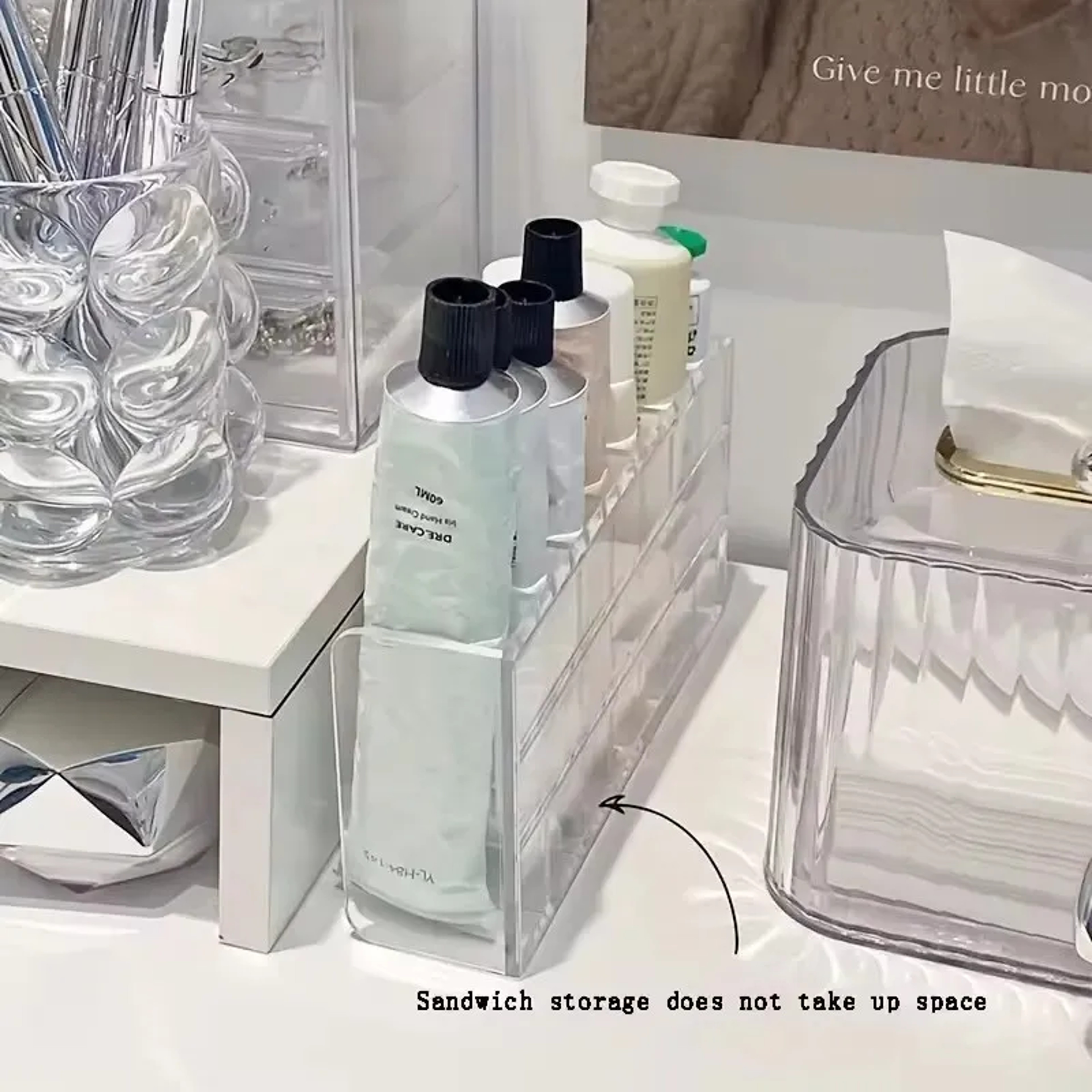 Acrylic Eye Shadow Storage Box MultiFunction Cosmetic Display Tray Toiletries Storage Rack 2