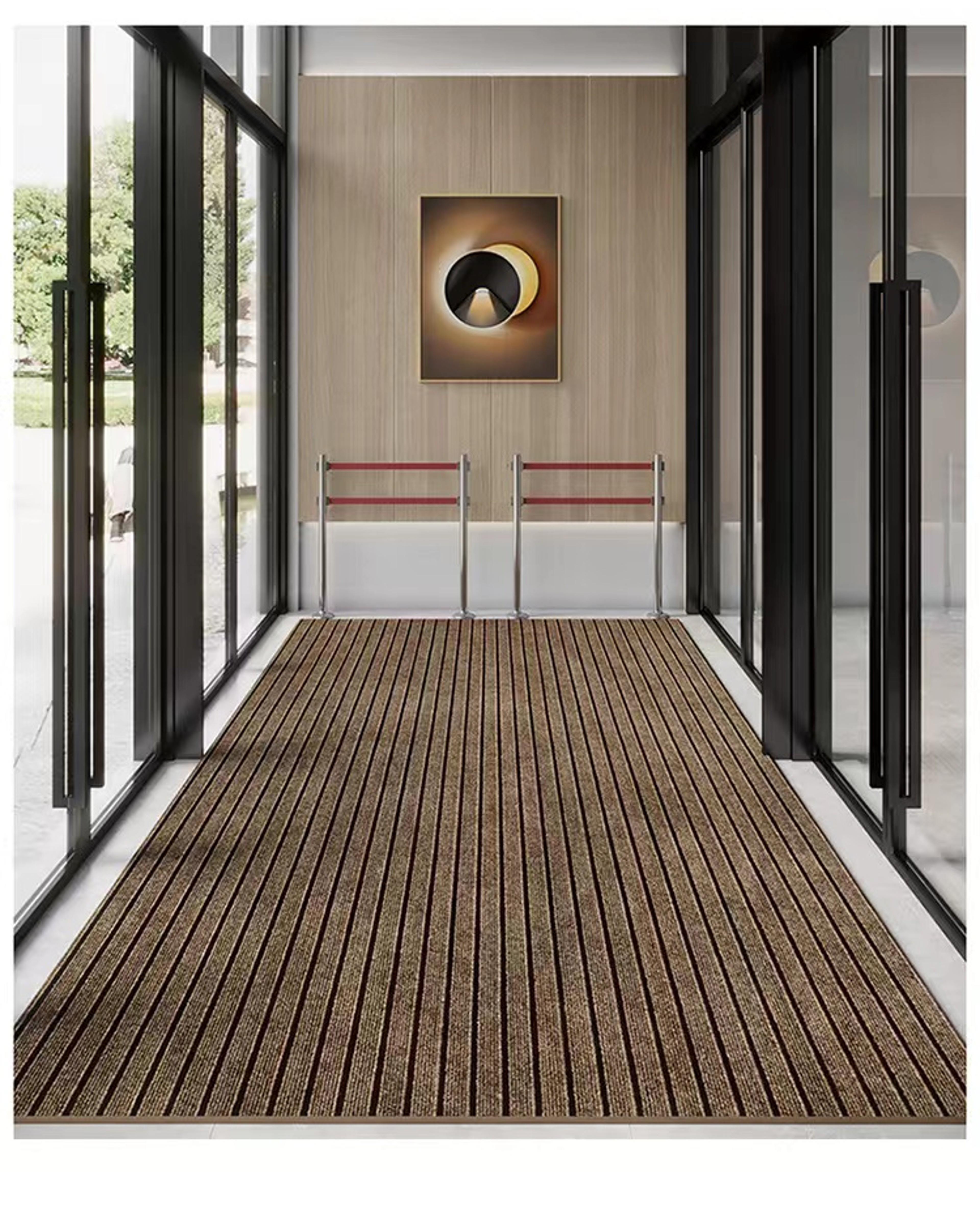 Household Striped Carpet Door Mat NonSlip Waterproof Kitchen Floor Mat Easy To Clean And Customisat