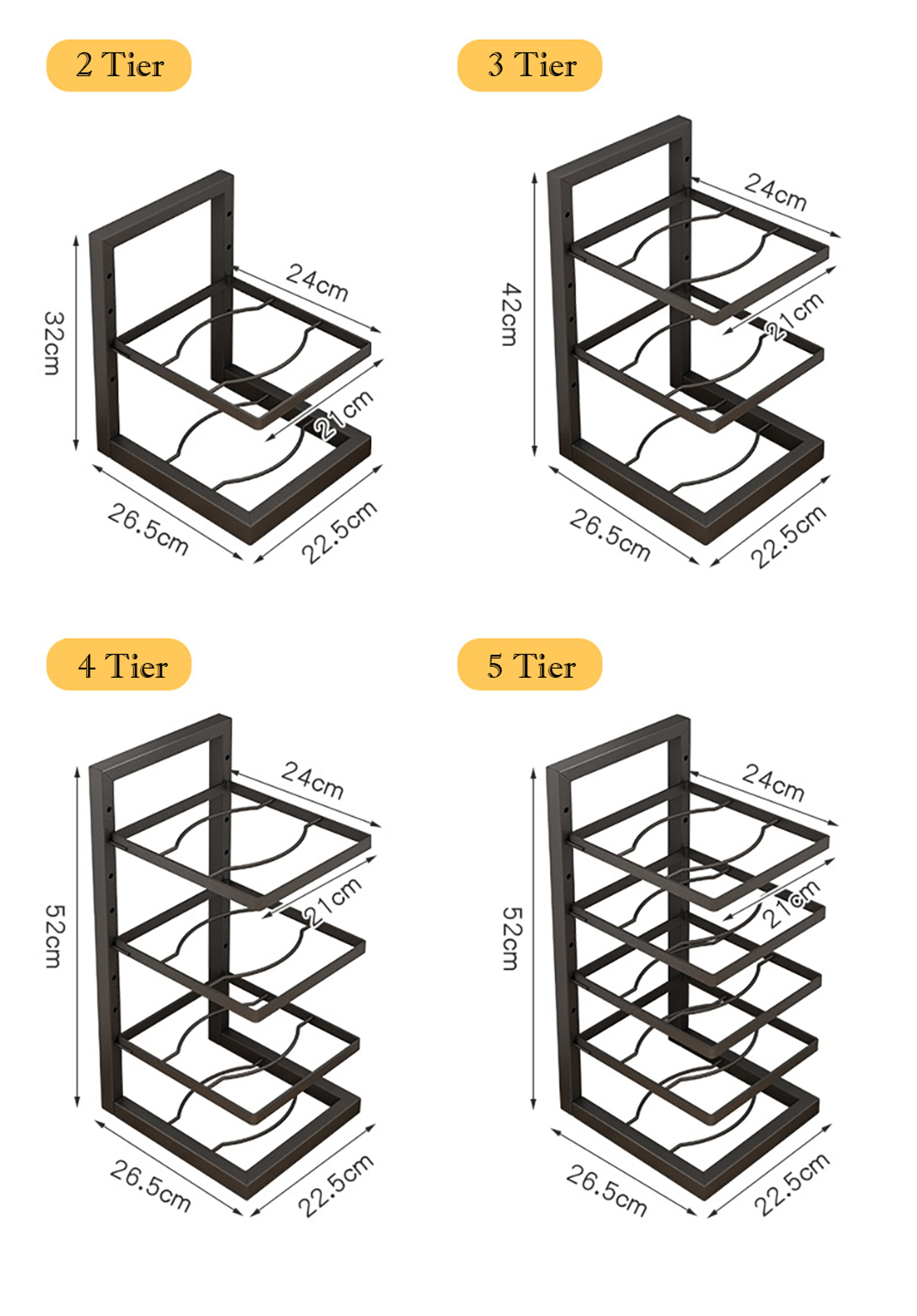 Adjustable Stainless Steel Pot Rack Organiser For Kitchen Storage 5