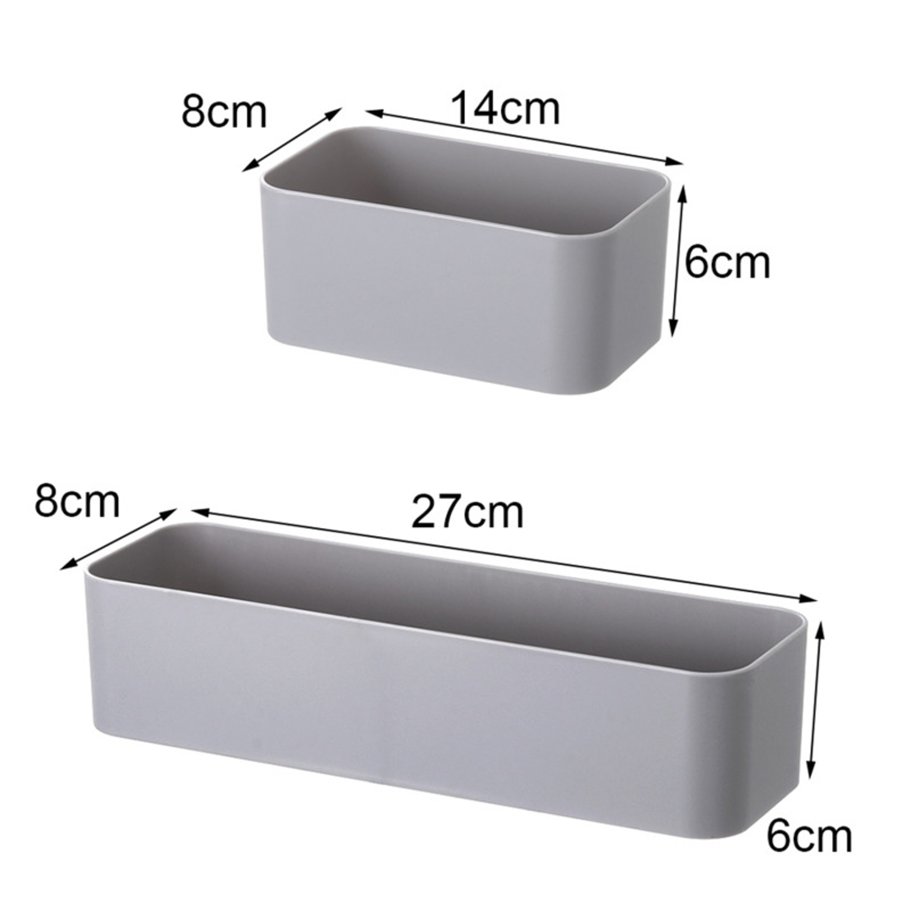 Wall Mounted Cosmetic Storage Box, Bathroom Storage Rack Shelf, Remote Control Phone Holder Organizer – view 3