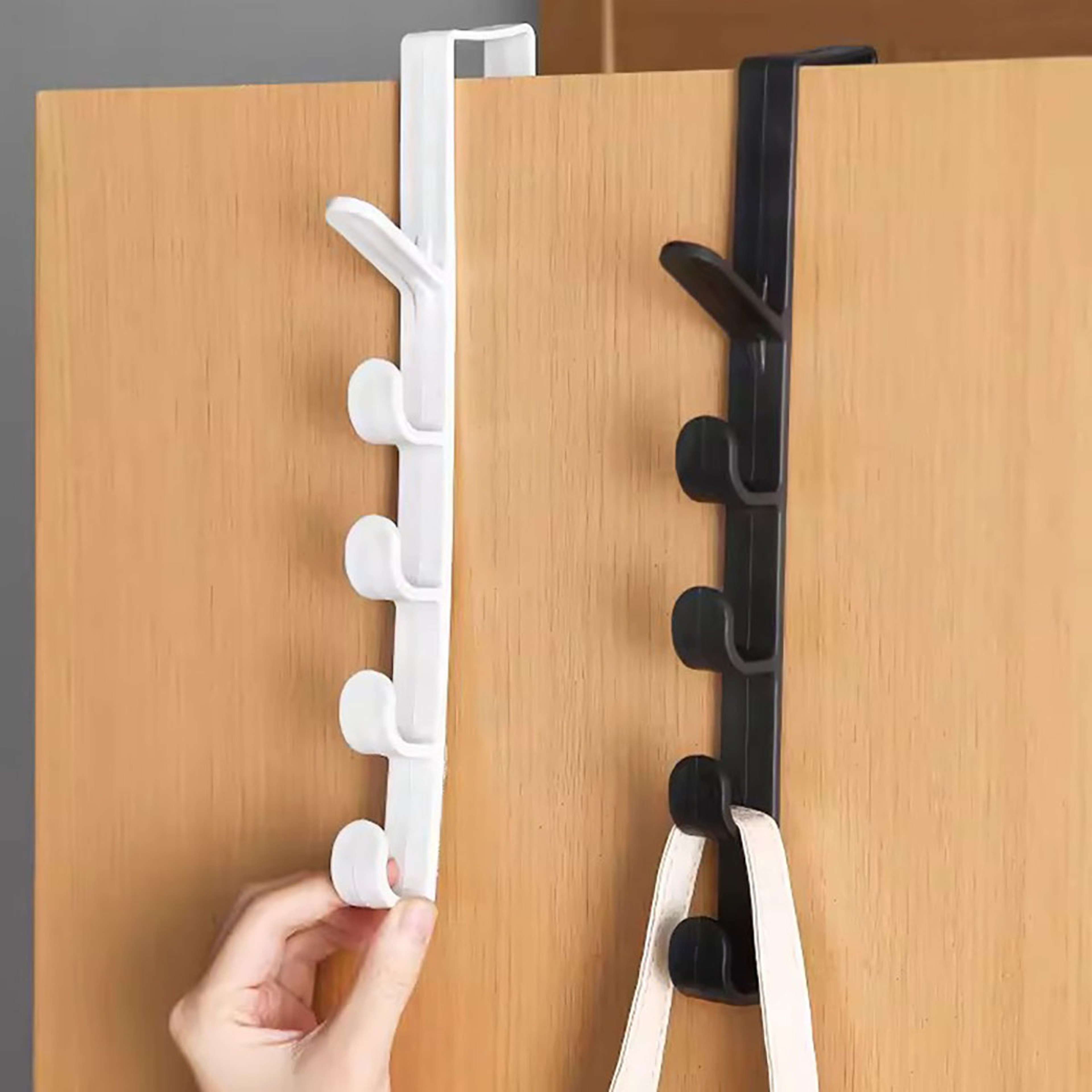 Bedroom Door Hanger Clothes Rack Over The Door Storage Purse Holder For Bags Plastic Home Organizer 3