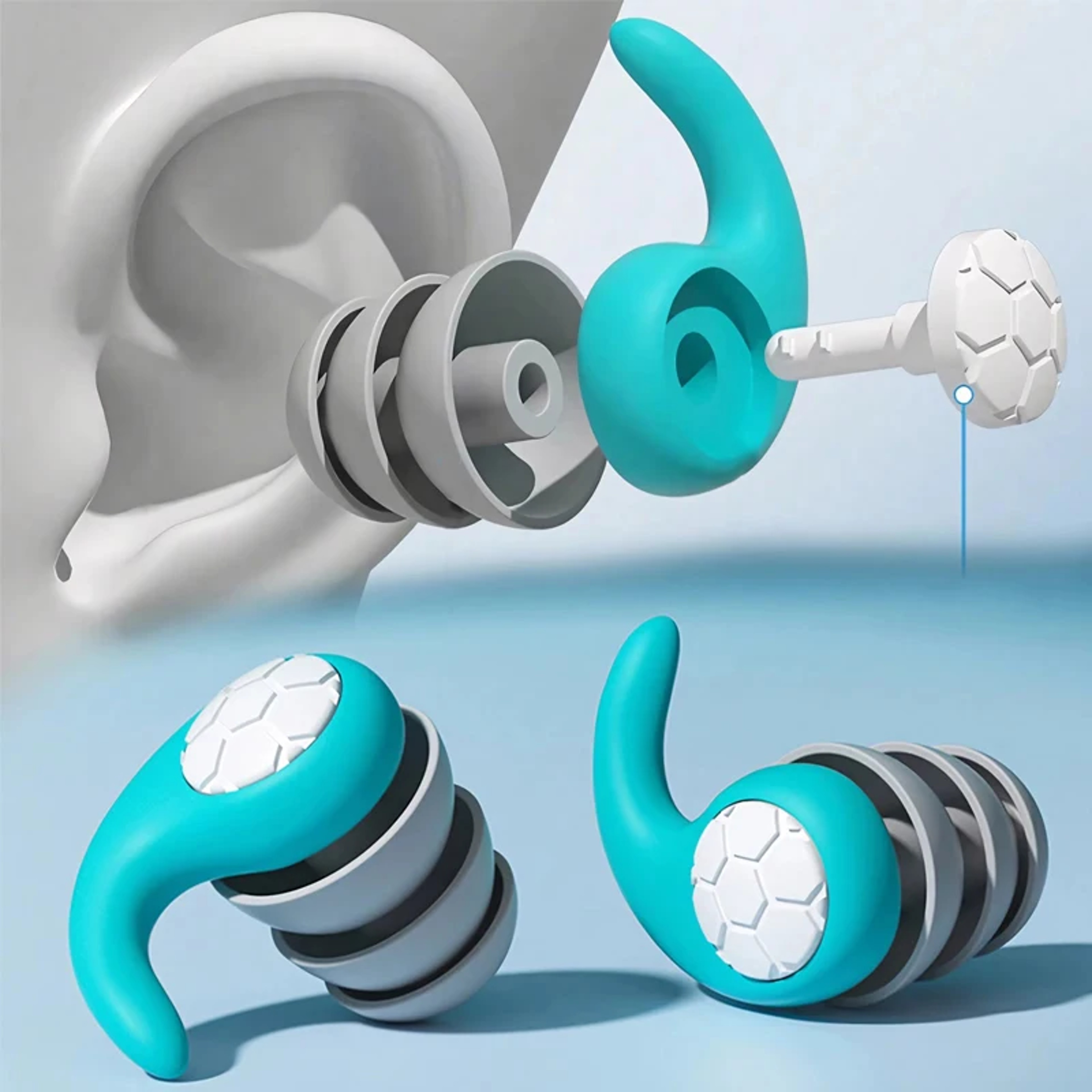 Soft Silicone Earplugs Waterproof Comfortable Fit Noise Cancelling For Sleep Swimming Silent Enviro