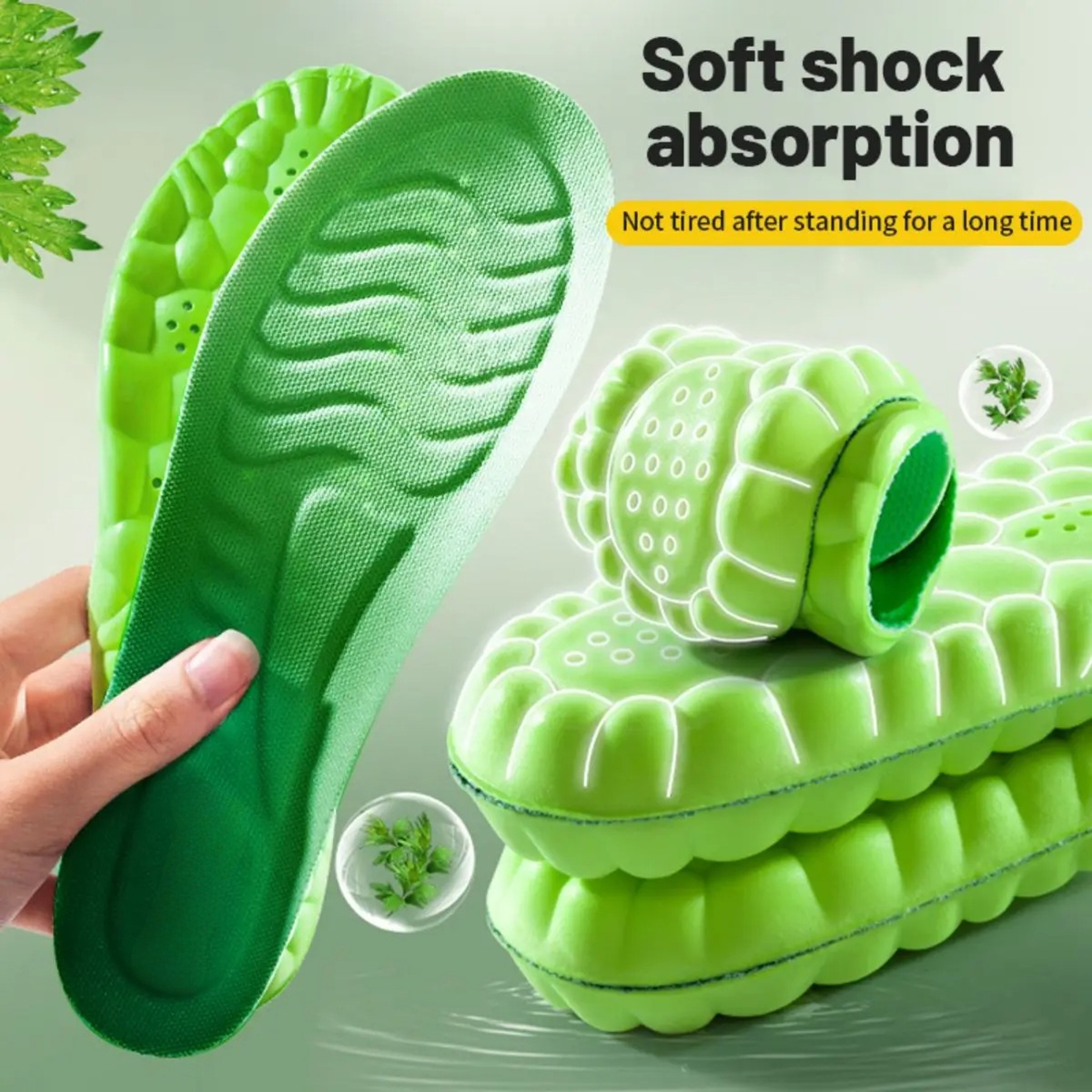 Sport Insoles Cushion PU High Stretch Shock Resistant Anti Bacterial Breathable Insoles For Comfort 6