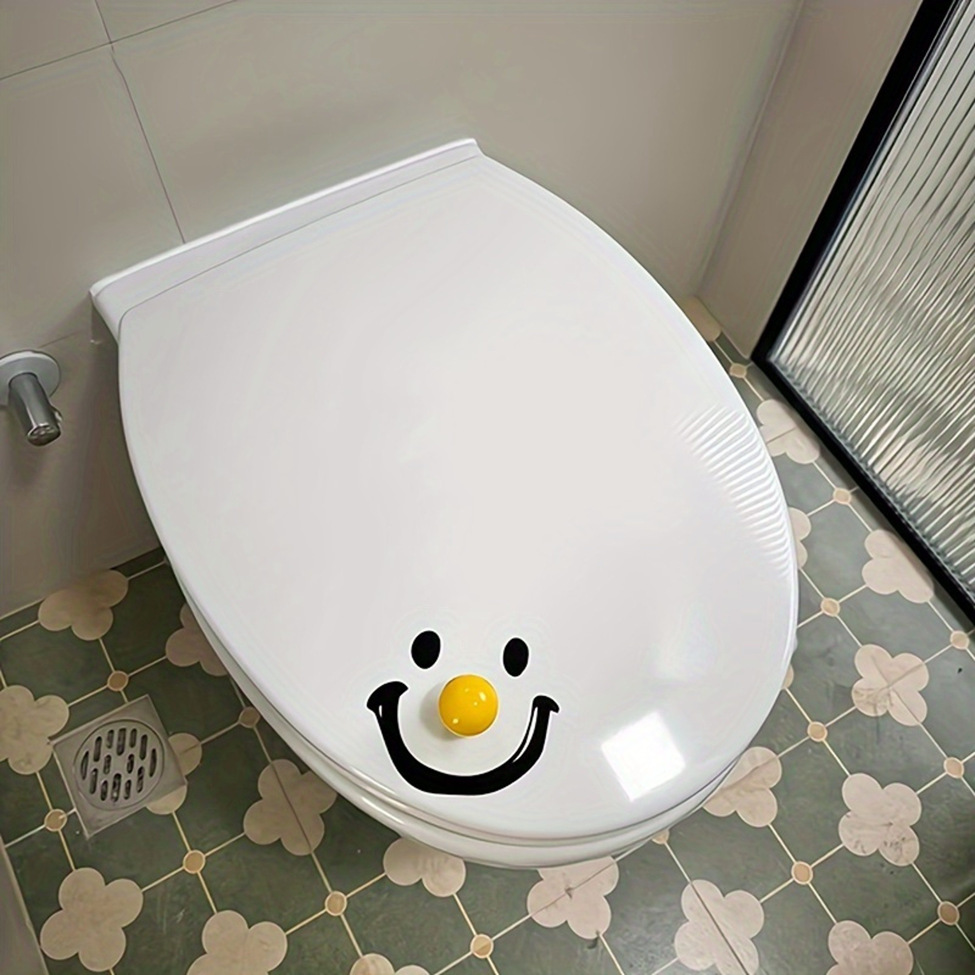 Contemporary Style Dopamine Smile Ball Toilet Lid Lifter Handheld Toilet Seat Cover Opener For Bath