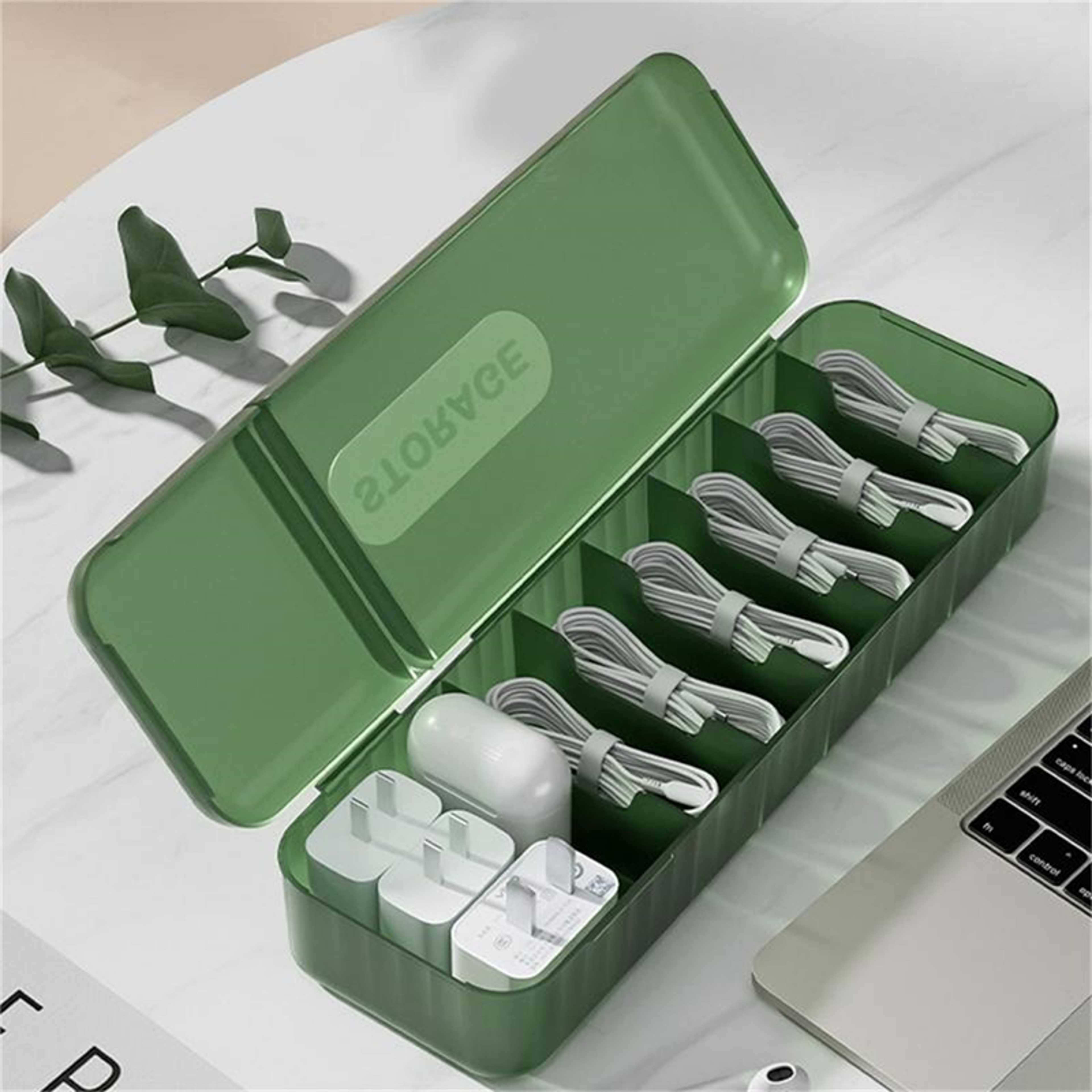 Nordic Plug Board Storage Box Cable Organizer Desktop Data Line Holder 9