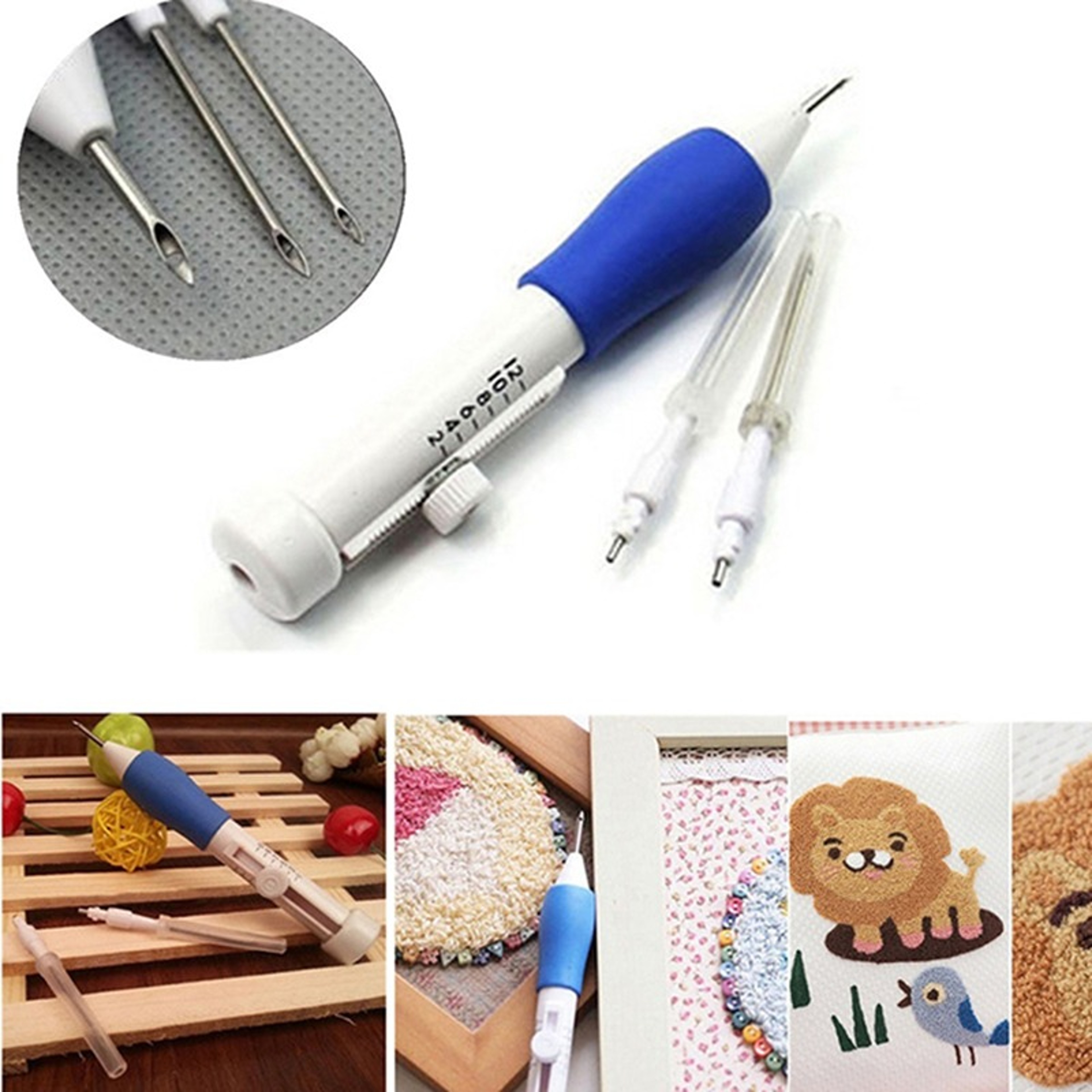 Embroidery Punch Needle Kit, Magic Needle Pen, Weaving Tool Set – view 2