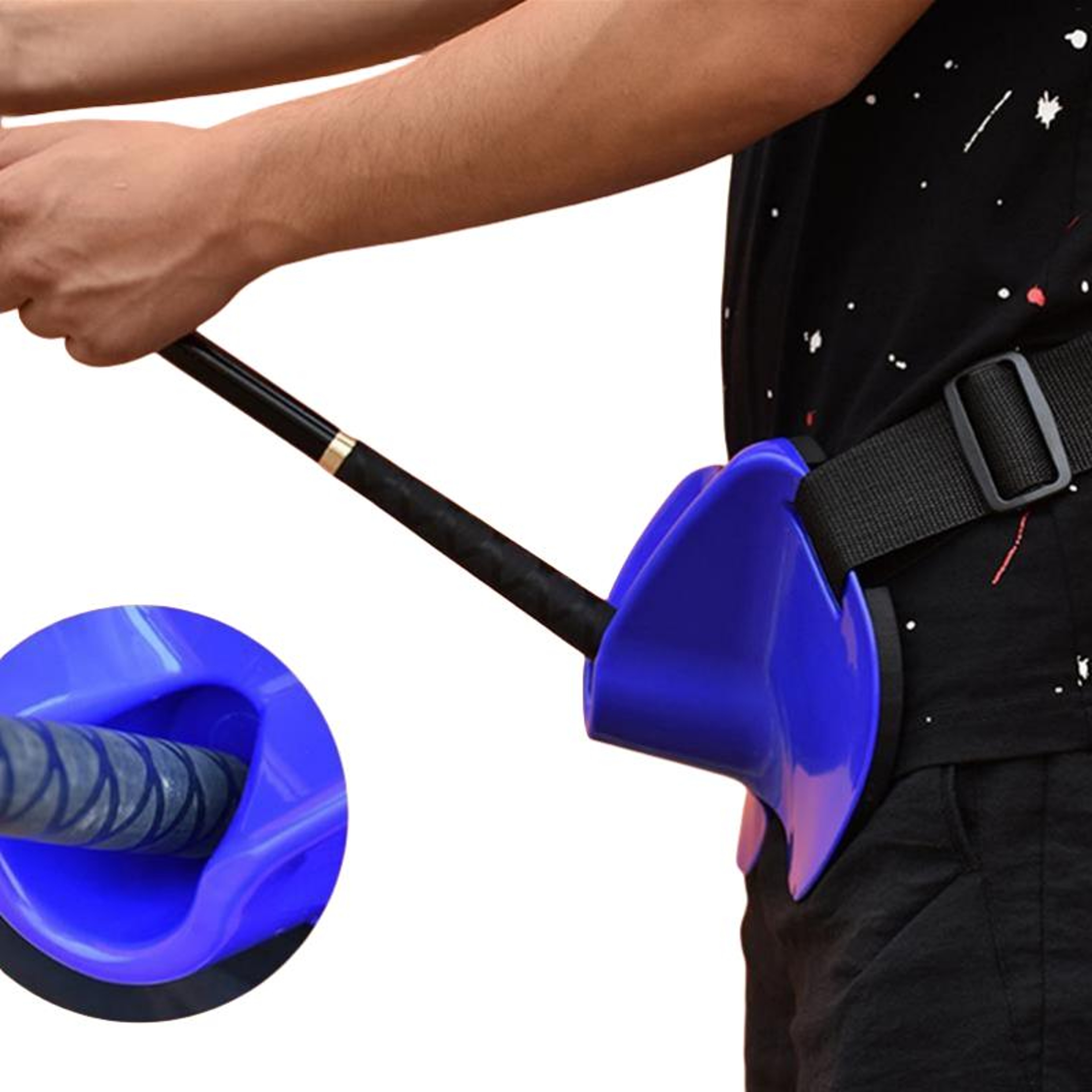 Durable Fishing Fighting Belt Adjustable Waist Rod Holder Quality Boat Fishing Accessories 0