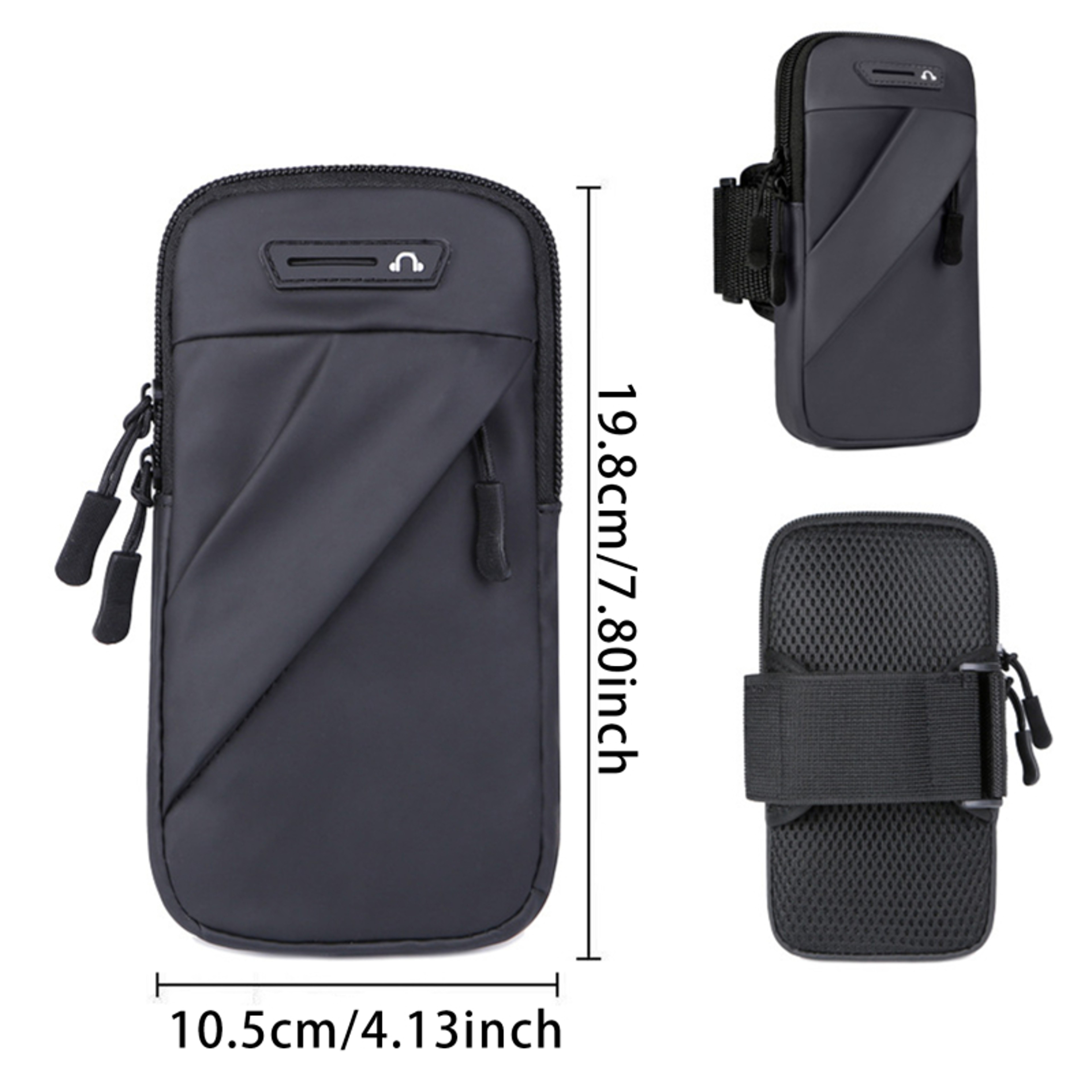 Phone Arm Bag With Headphone Jack Waterproof Breathable Gym Holder 5