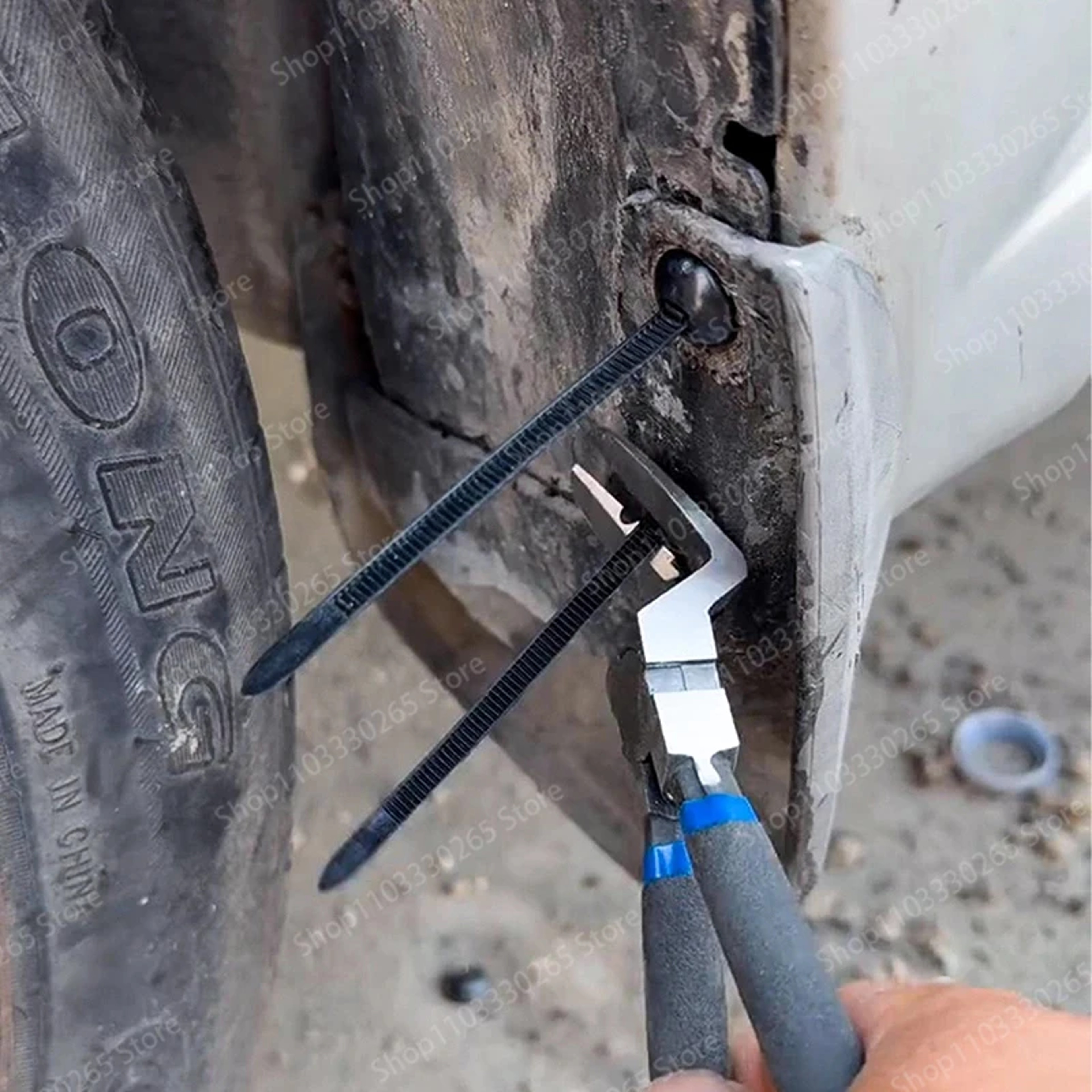 Cable Tie Buckle Fixed Through Core Nail For Mudguard Fender And Trunk Lining 0