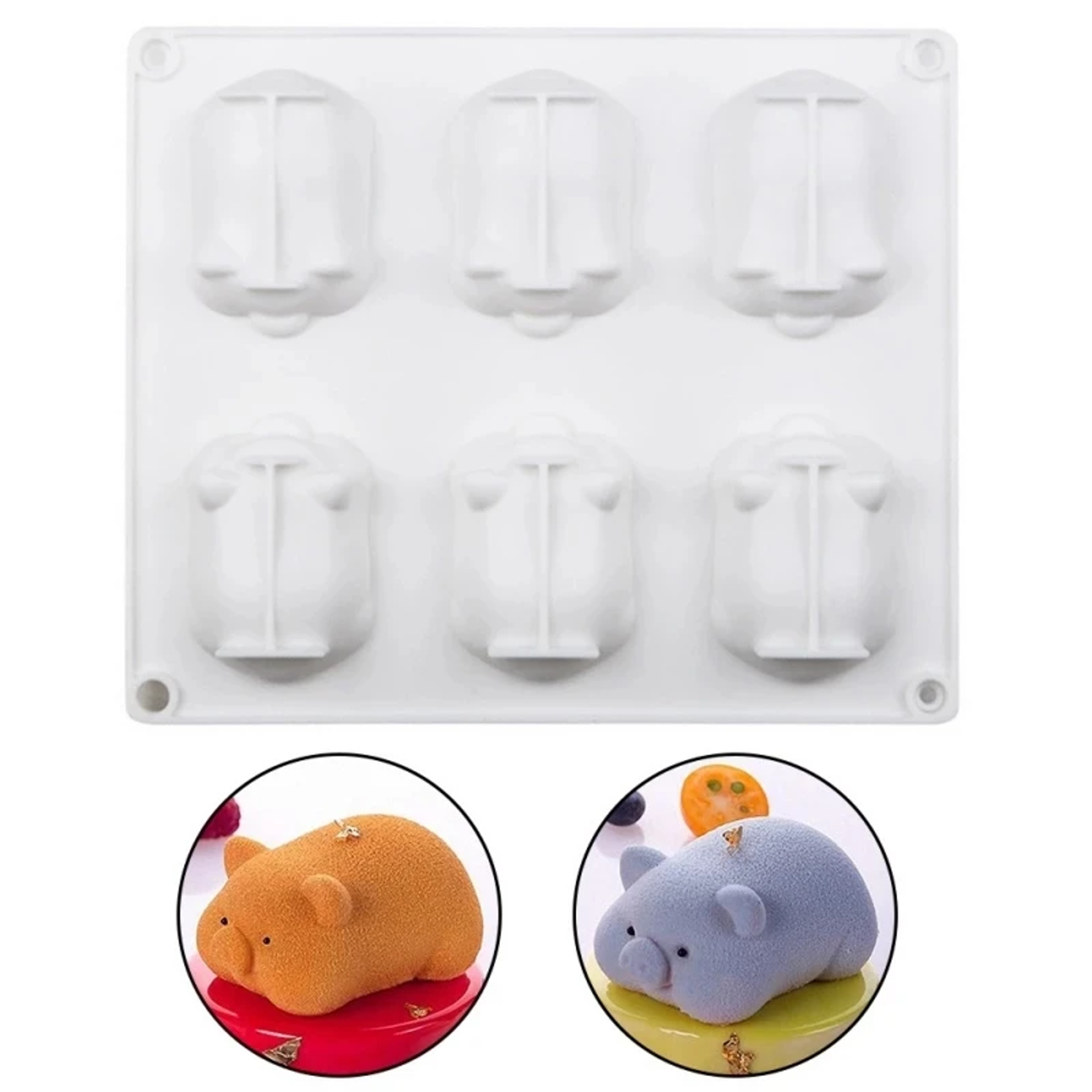 Easter Bunny Piggy Mold Silicone Jelly Mousse Dessert Cake Decor Tool For Baking And Candy Making 4