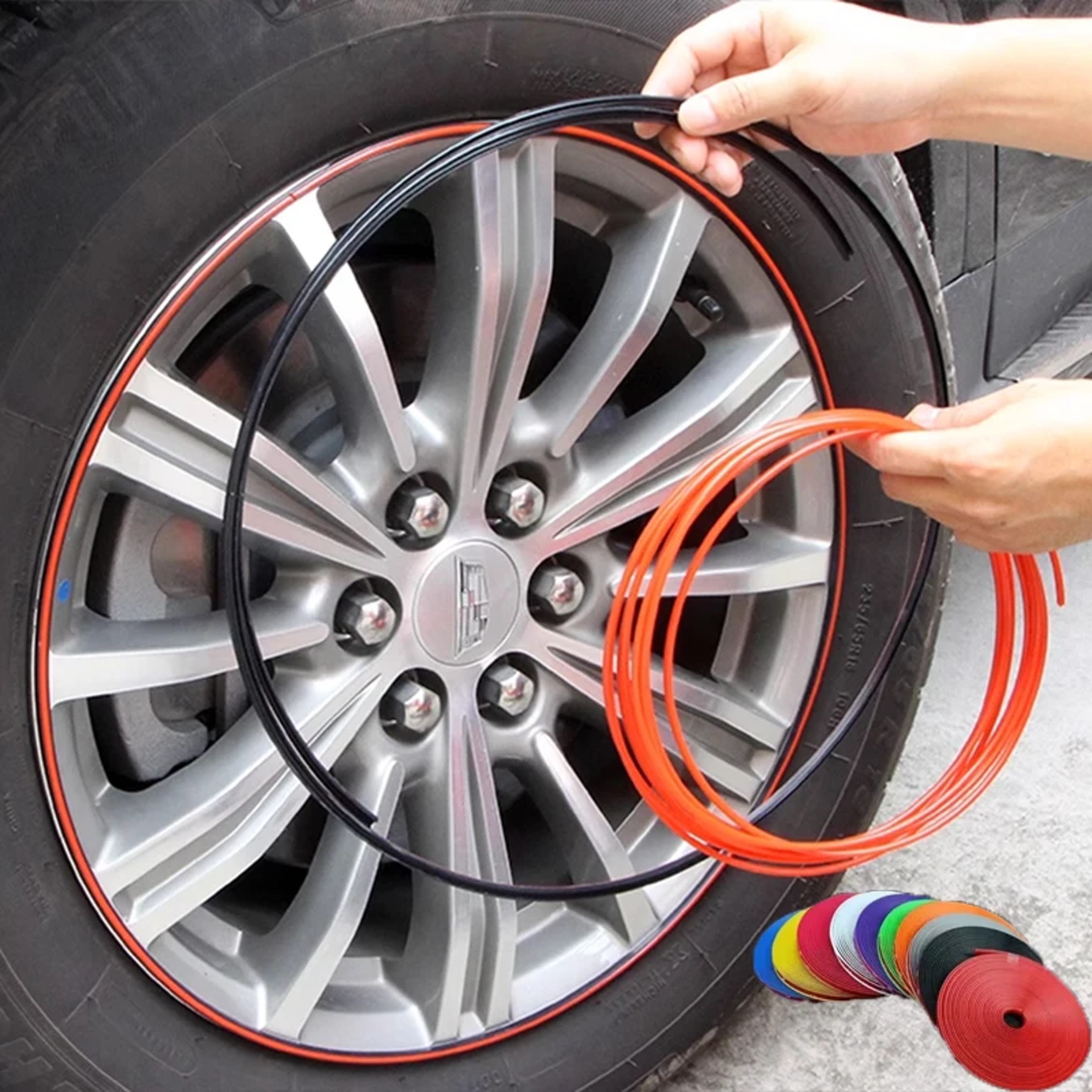 Automotive Wheel Hub Protective Ring Universal Tire Modification Anti Collision Strip 0