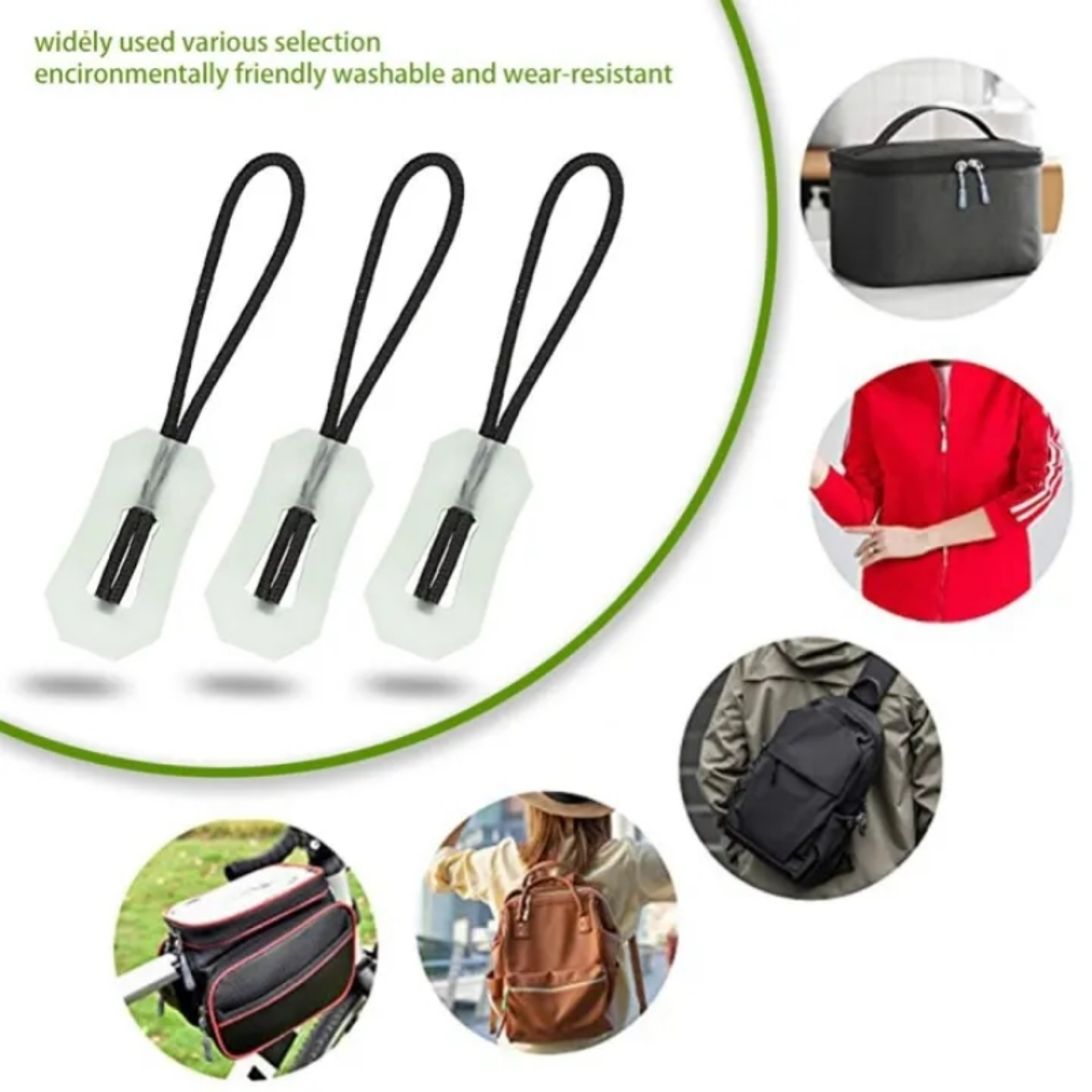 Glow In The Dark Zipper Head AntiLost Backpack Repair Kit 3