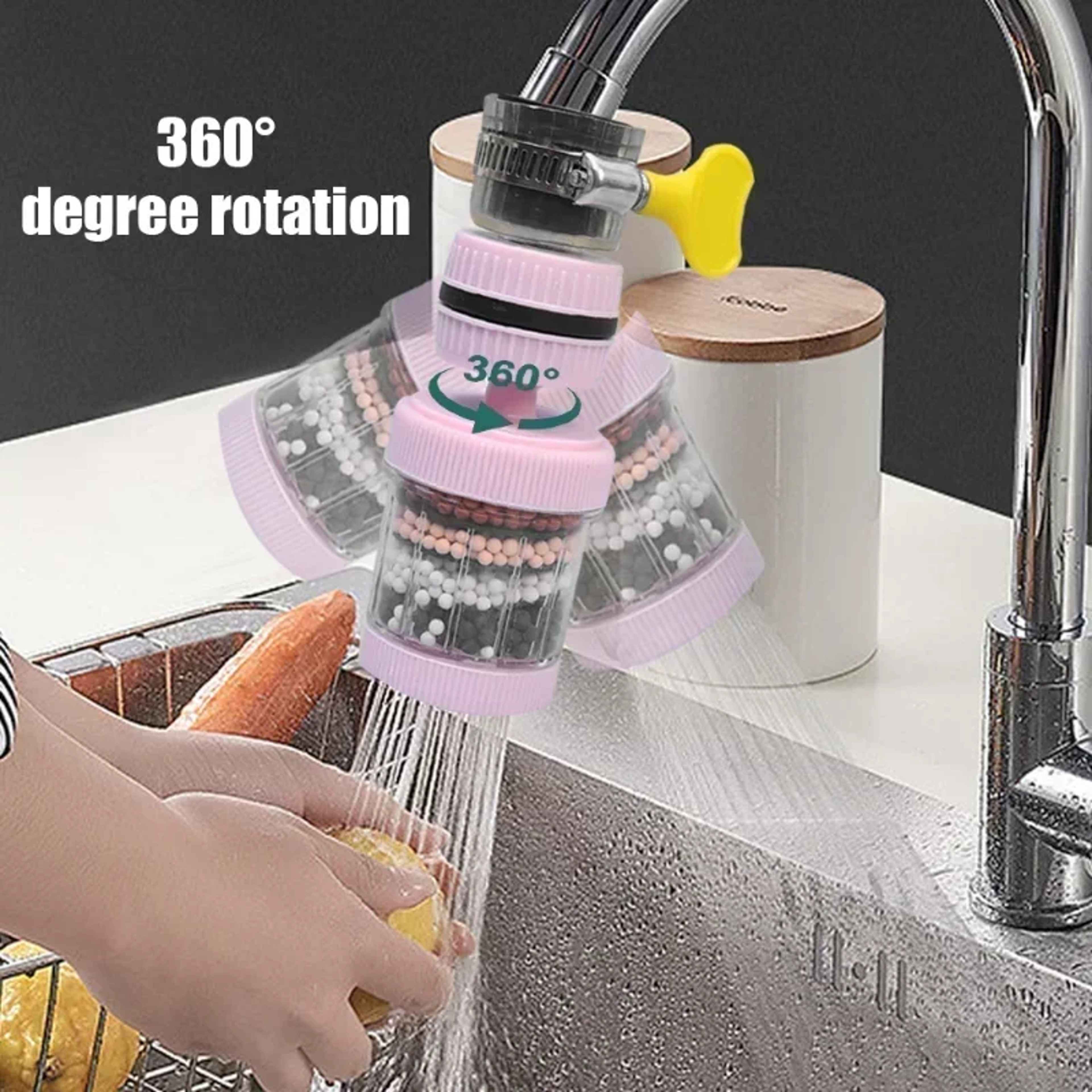 Rotation Faucet Filter Aerator Adjustable Mesh Core Water Saver For Kitchen Sink 1