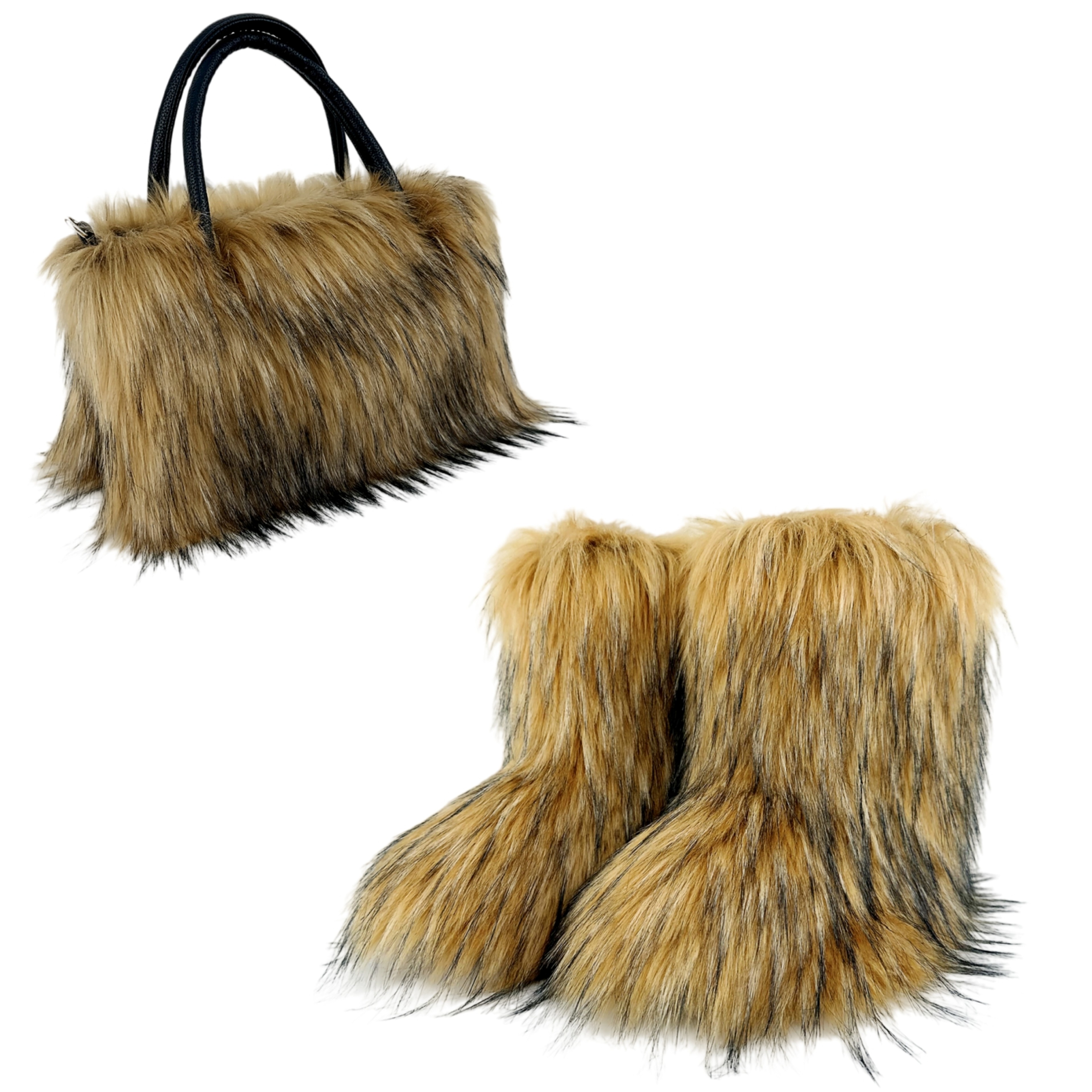 Fashion Women Handbag Faux Fur Fluffy Designer Plush Purses For Travel Autumn Winter Shopper Bags 0