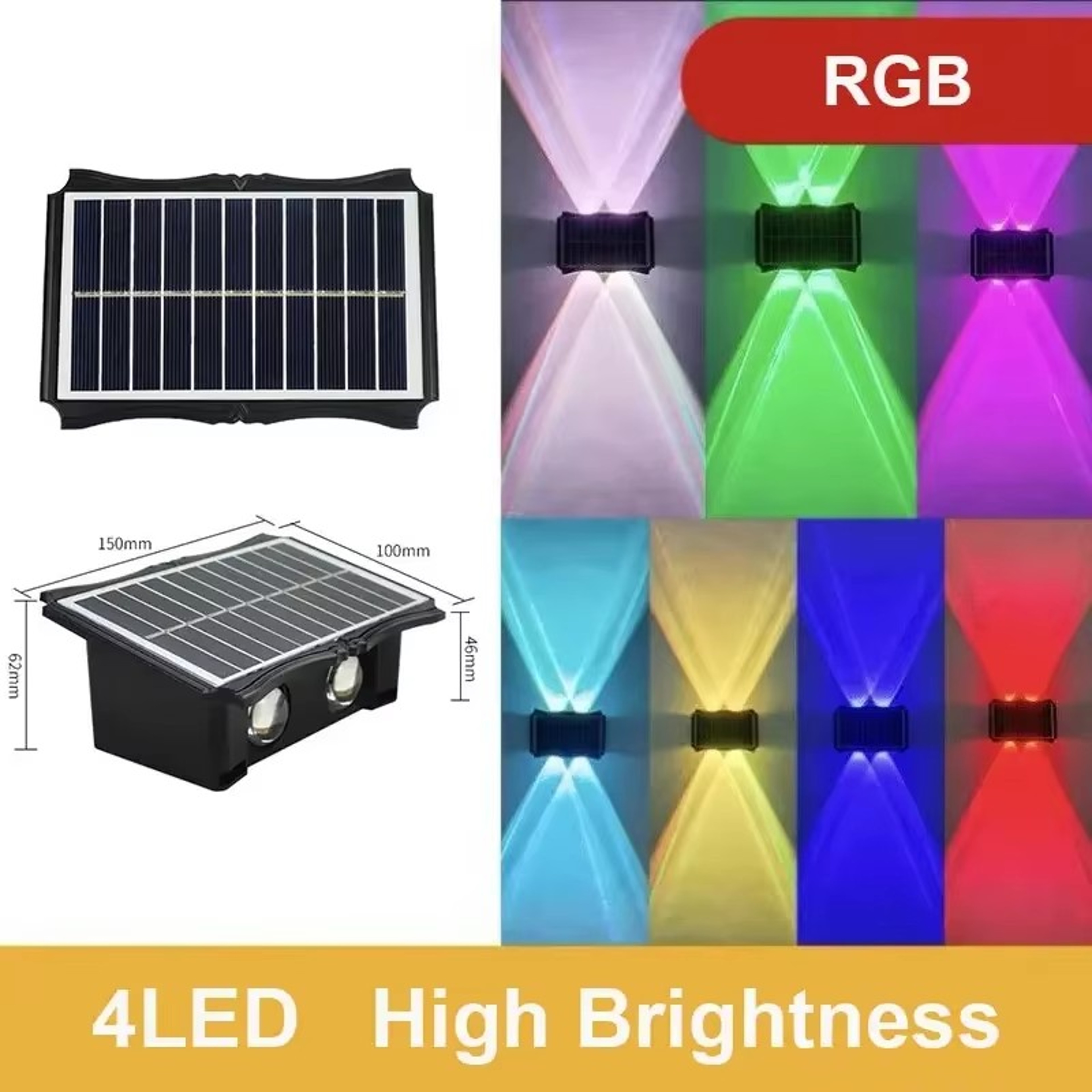 Solar Wall Lamp Outdoor, Solar LED Light Waterproof, Up And Down Luminous Lighting, Balcony Yard Garden Decoration Light – view 12