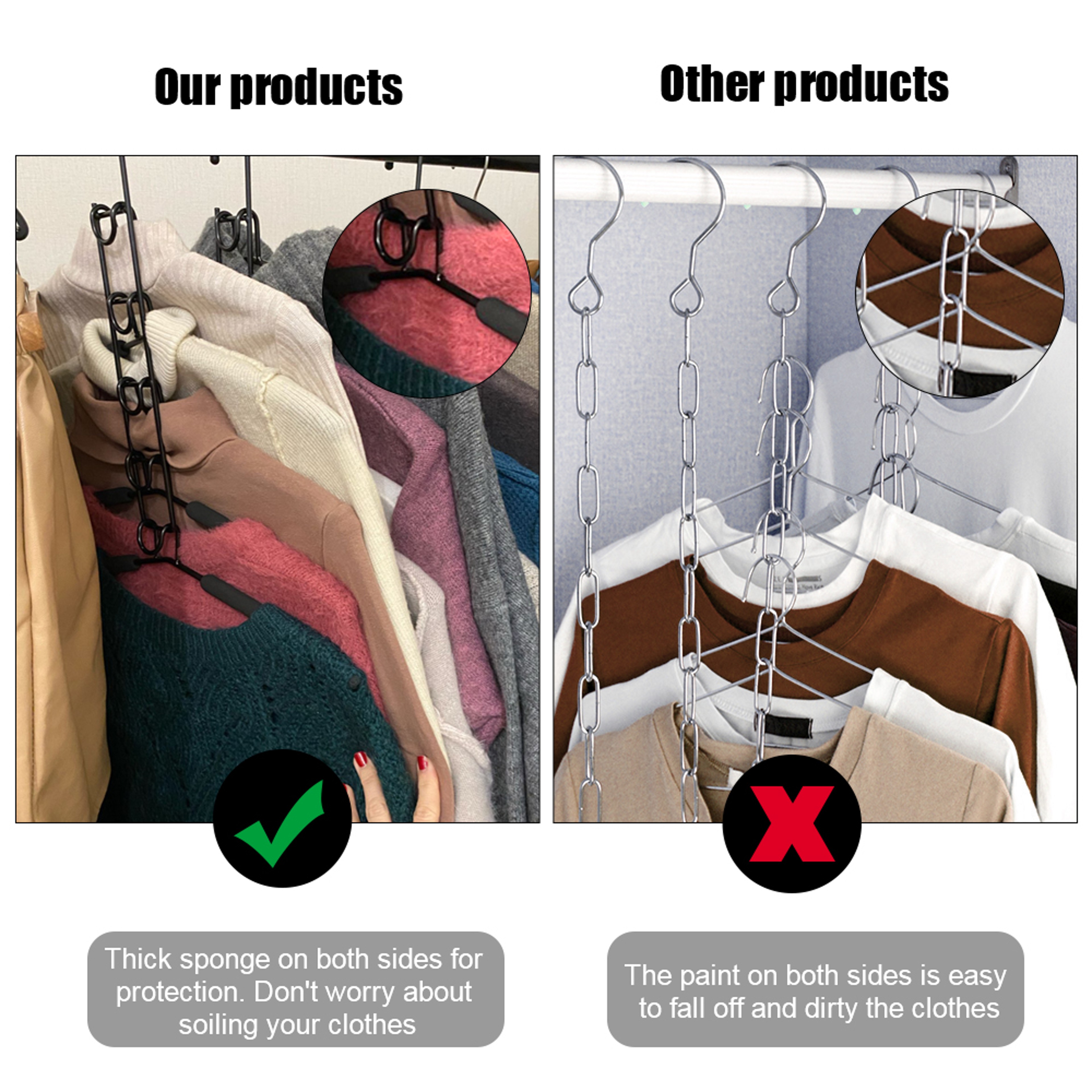 Detachable Storage Holder Mounted Hanger, One Piece Clothes Hanger, Household Indoor Space Saving Clothes Drying Rack – view 3