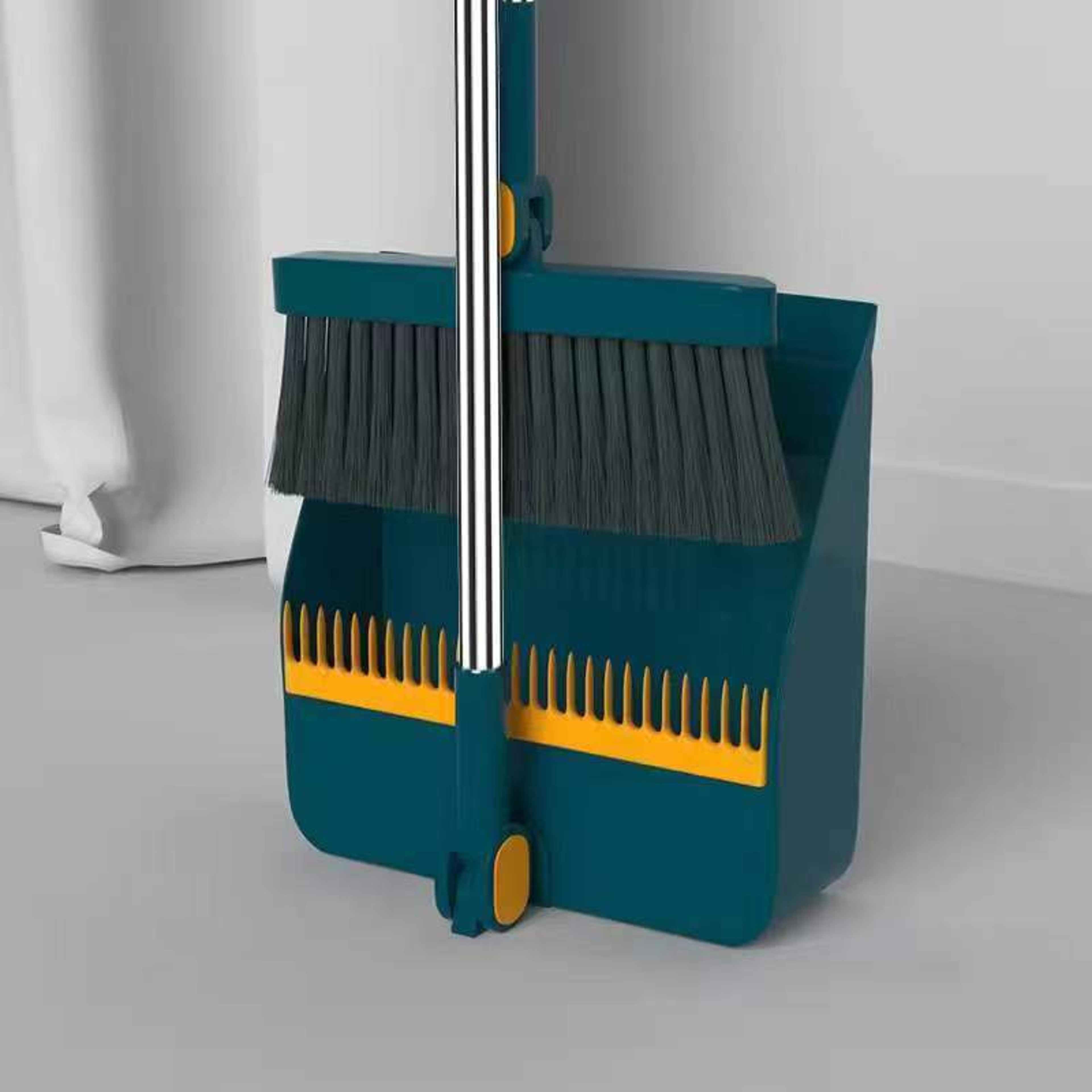 Fold Able Broom And Dustpan Set Household Sweeping Tool Rotating Small Size For Hair And Garbage Cl 6