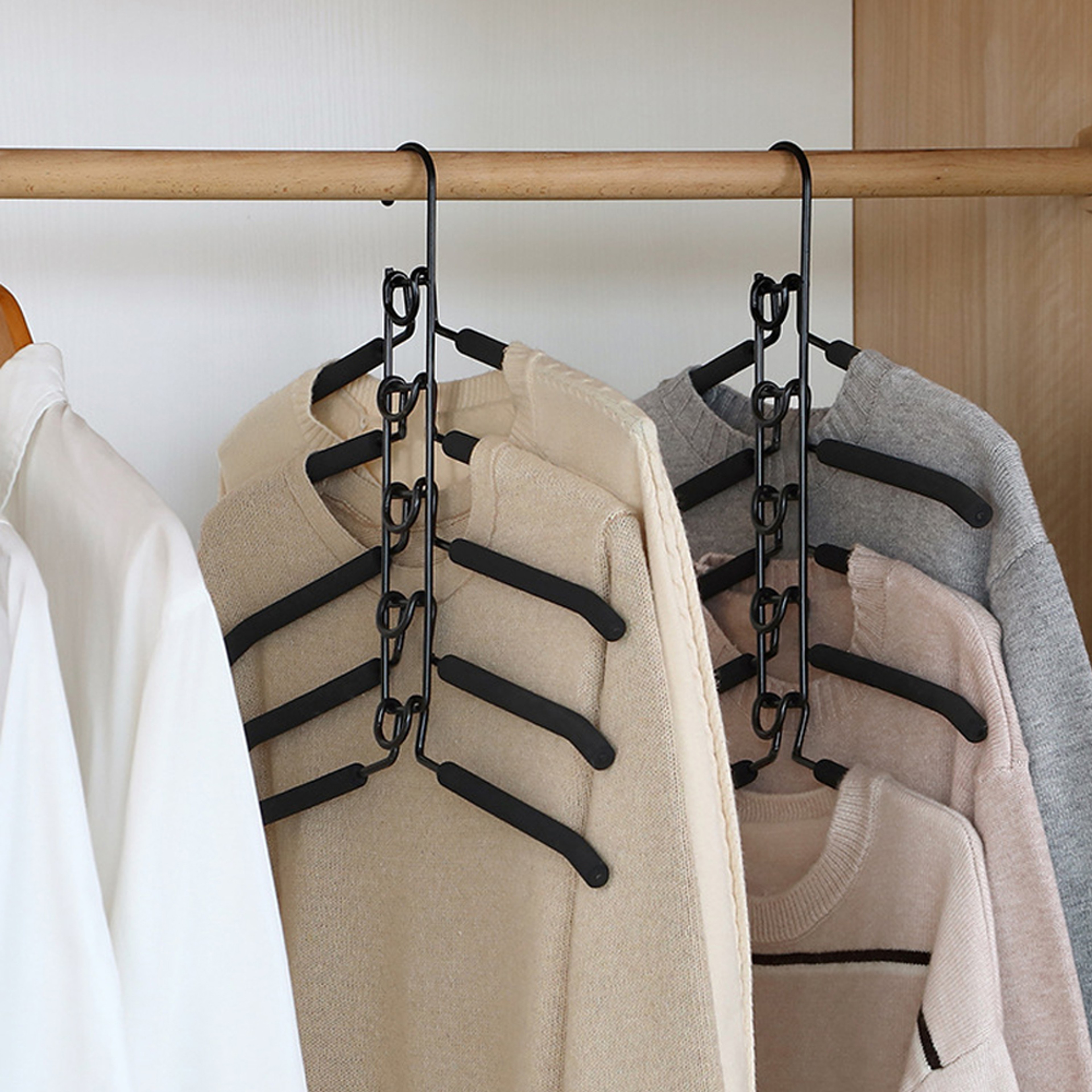 Clothes Drying Rack Mounted Hanger Indoor Space Saving Detachable Storage Holder 0