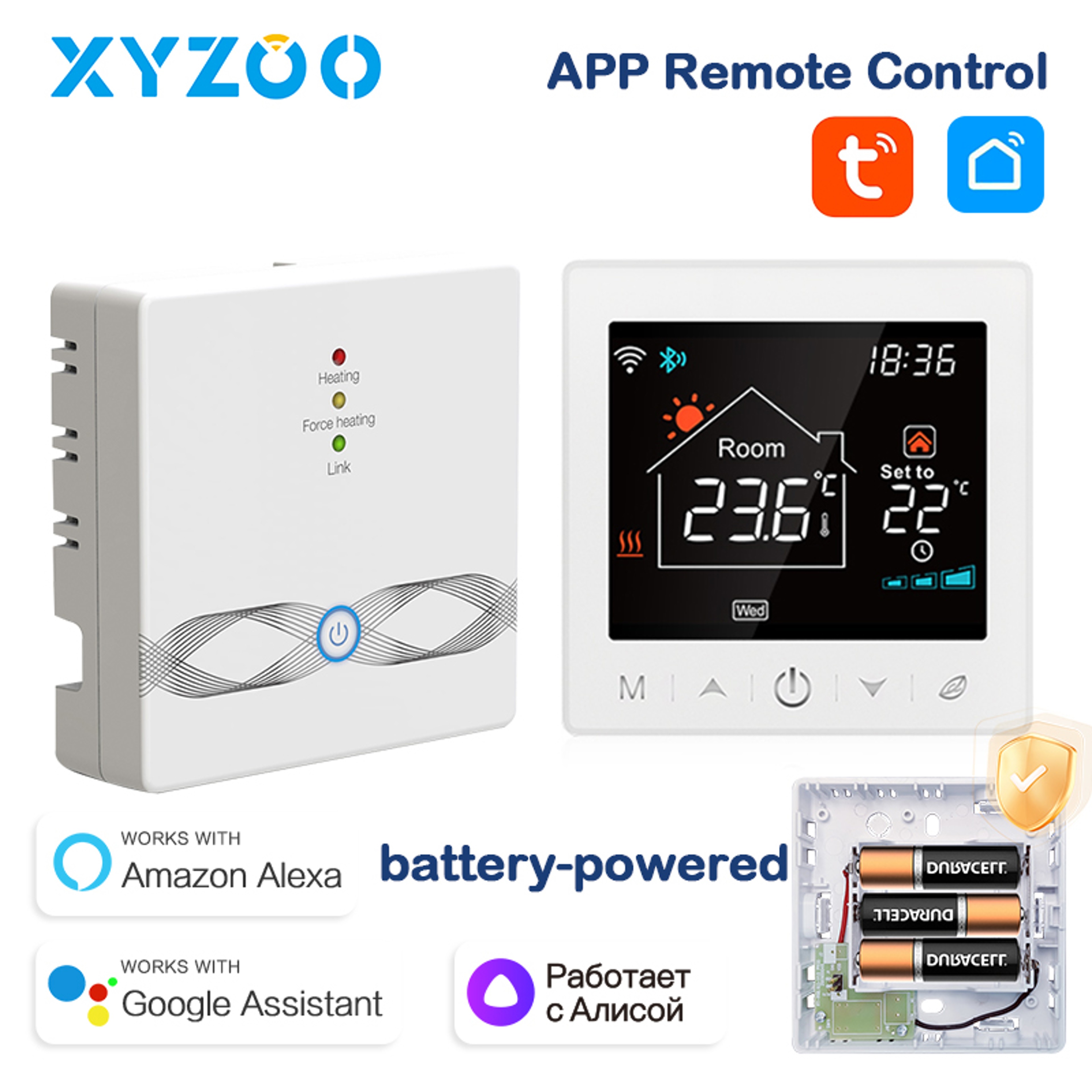 Smart Wireless Thermostat For Gas Boiler WiFi Programmable Temperature Controller Works With Google 1