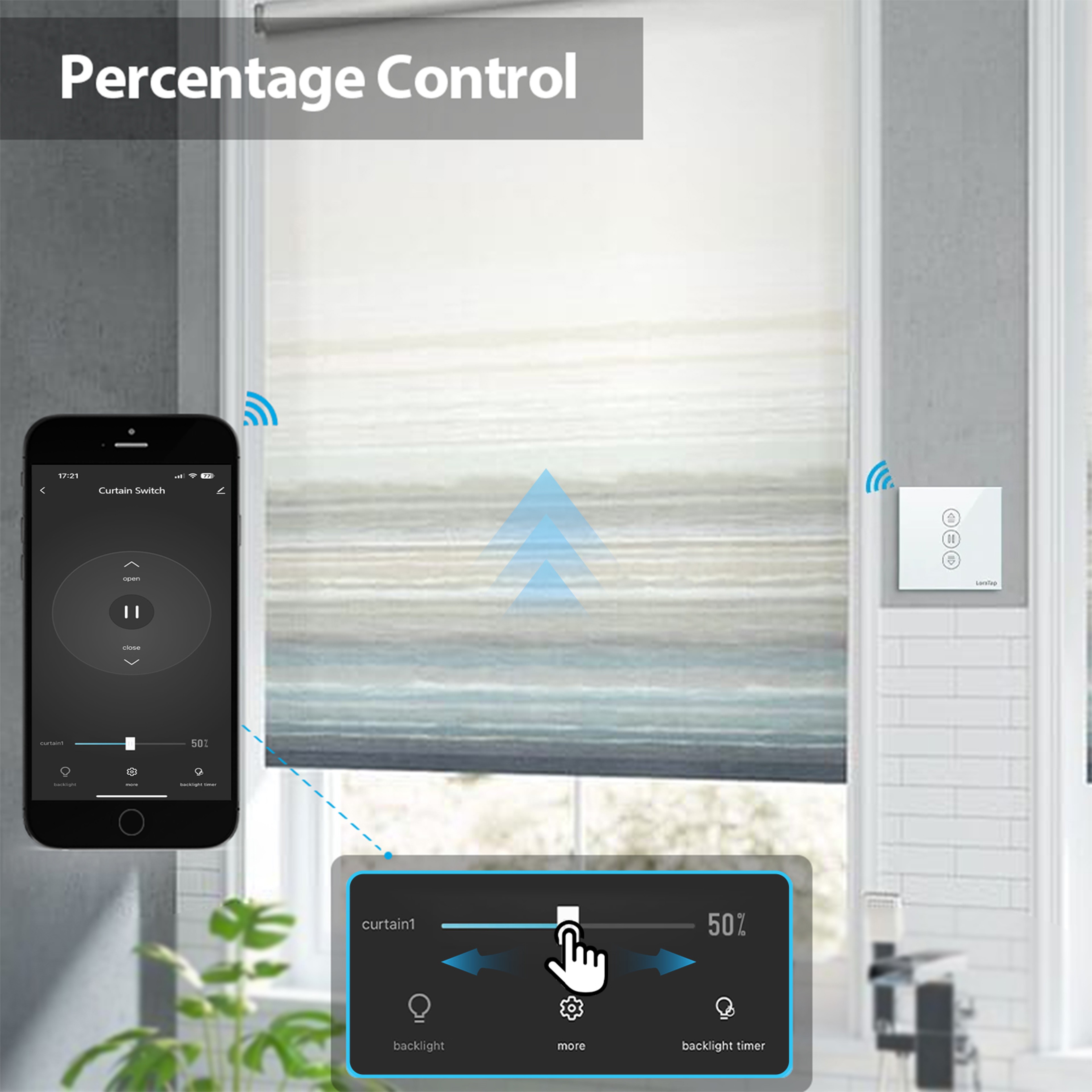 Smart Life WiFi Roller Shutter Curtain Switch Remote Control Google Home Alexa Echo Compatible 0