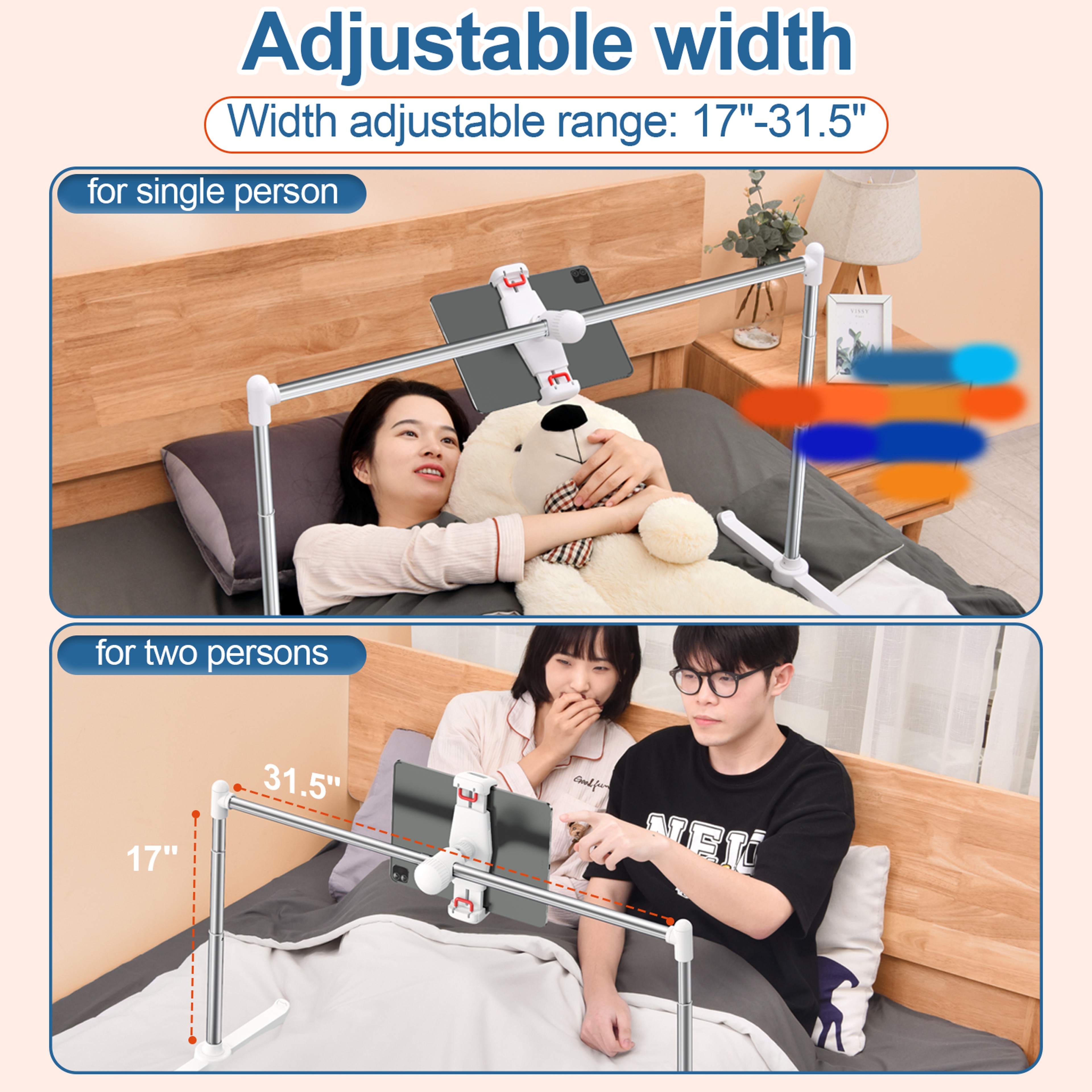 Bed Sofa Phone Holder Adjustable Tablet Pad Stand Fold Able Desktop Bracket Lazy Bracket Phone Clip 3