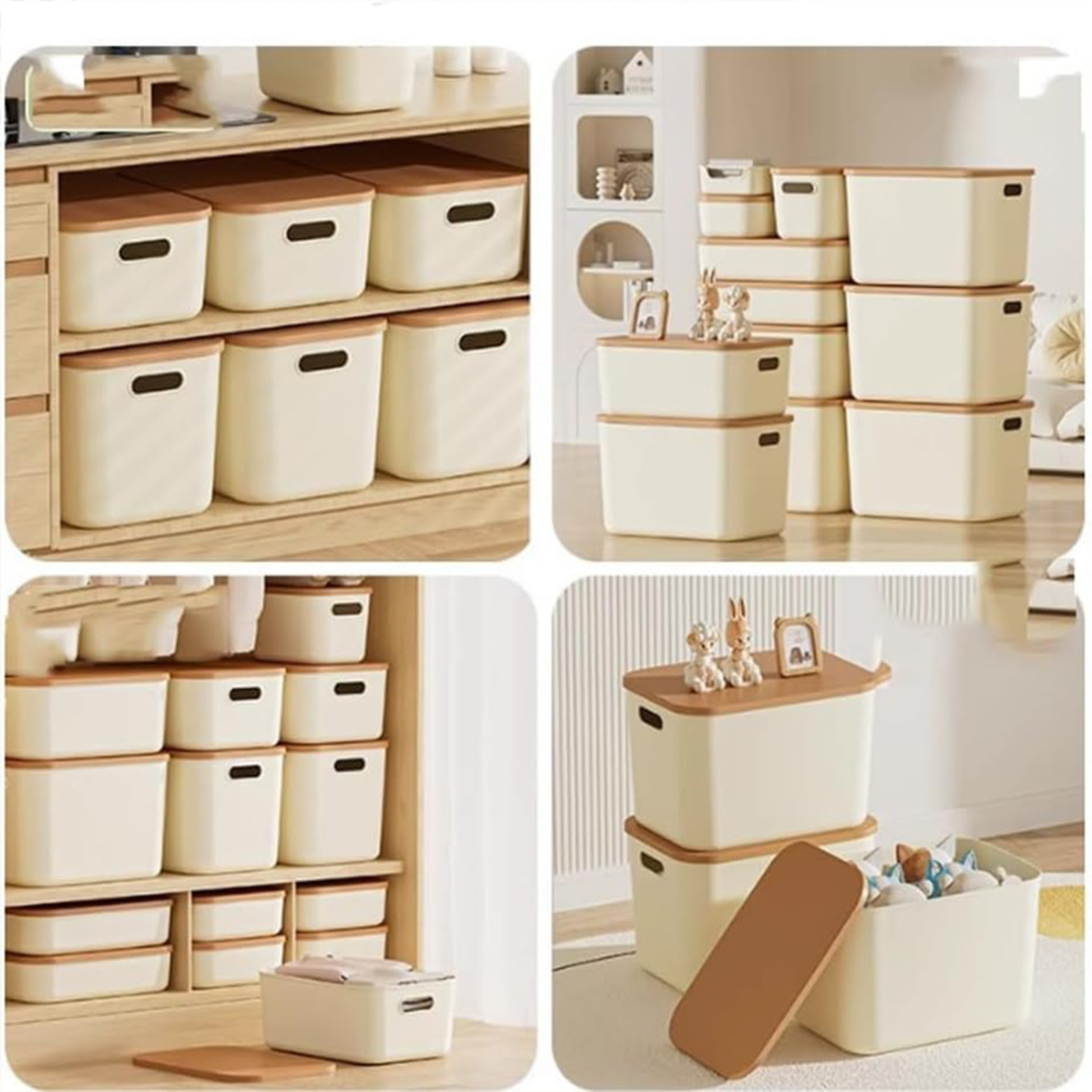 Under Bed Plastic Drawer Style Clothes Toy Storage Box With Lid Thickened Snacks Cosmetics Organizi