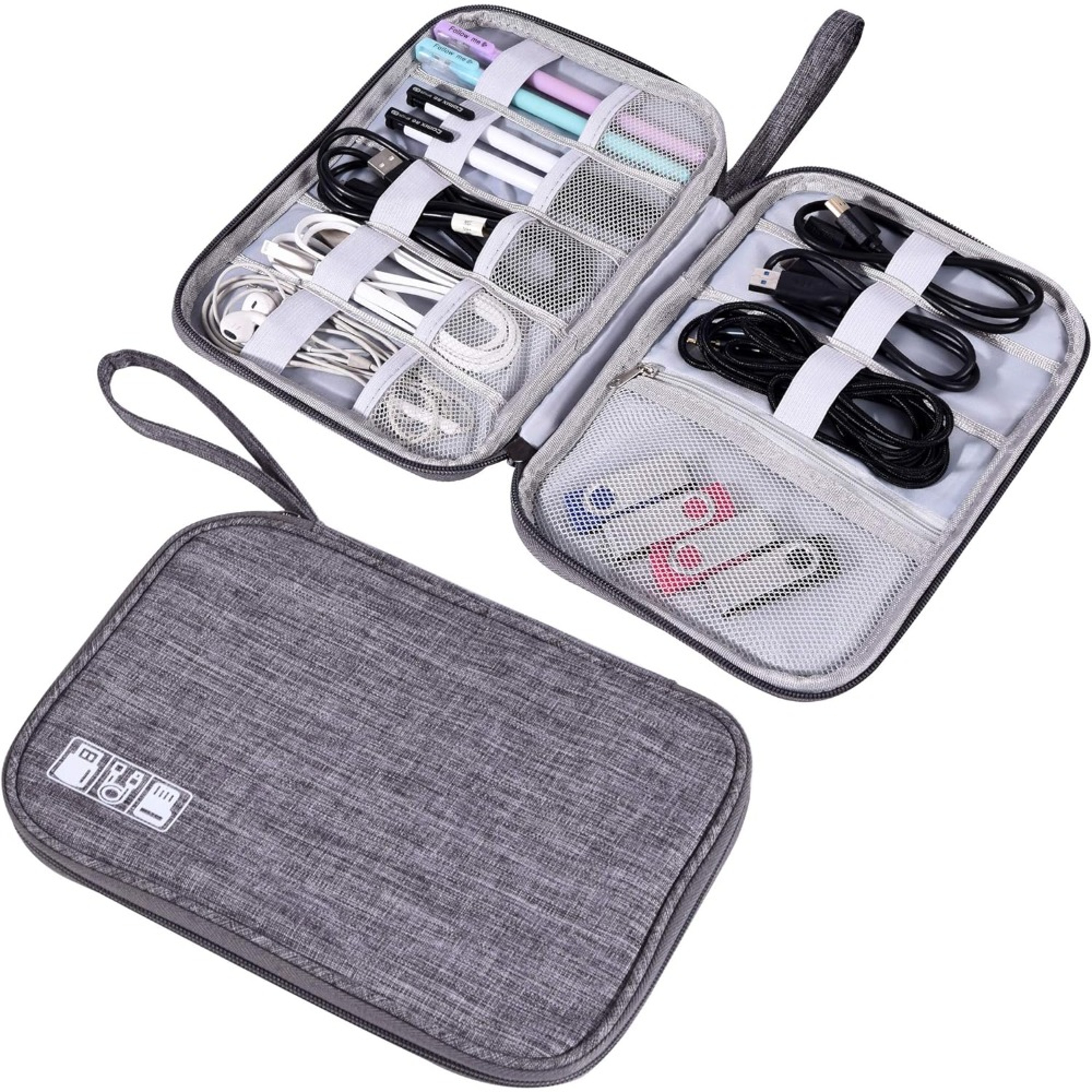 Electronics Organizer Bag, Waterproof Carrying Pouch, Travel Bag, Universal Cable Organizer, Electronics Storage Bag – view 1