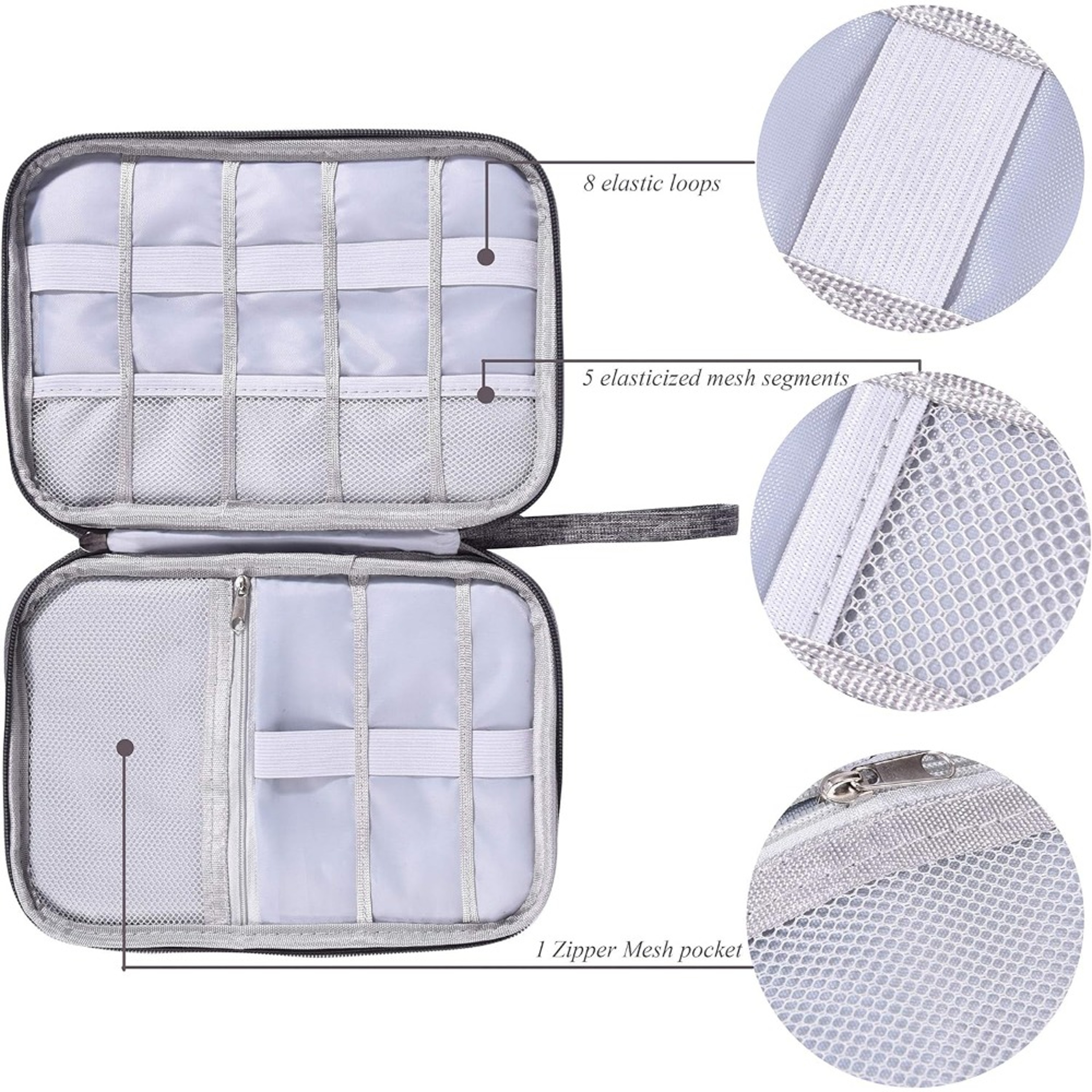Electronics Organizer Bag, Waterproof Carrying Pouch, Travel Bag, Universal Cable Organizer, Electronics Storage Bag – view 3