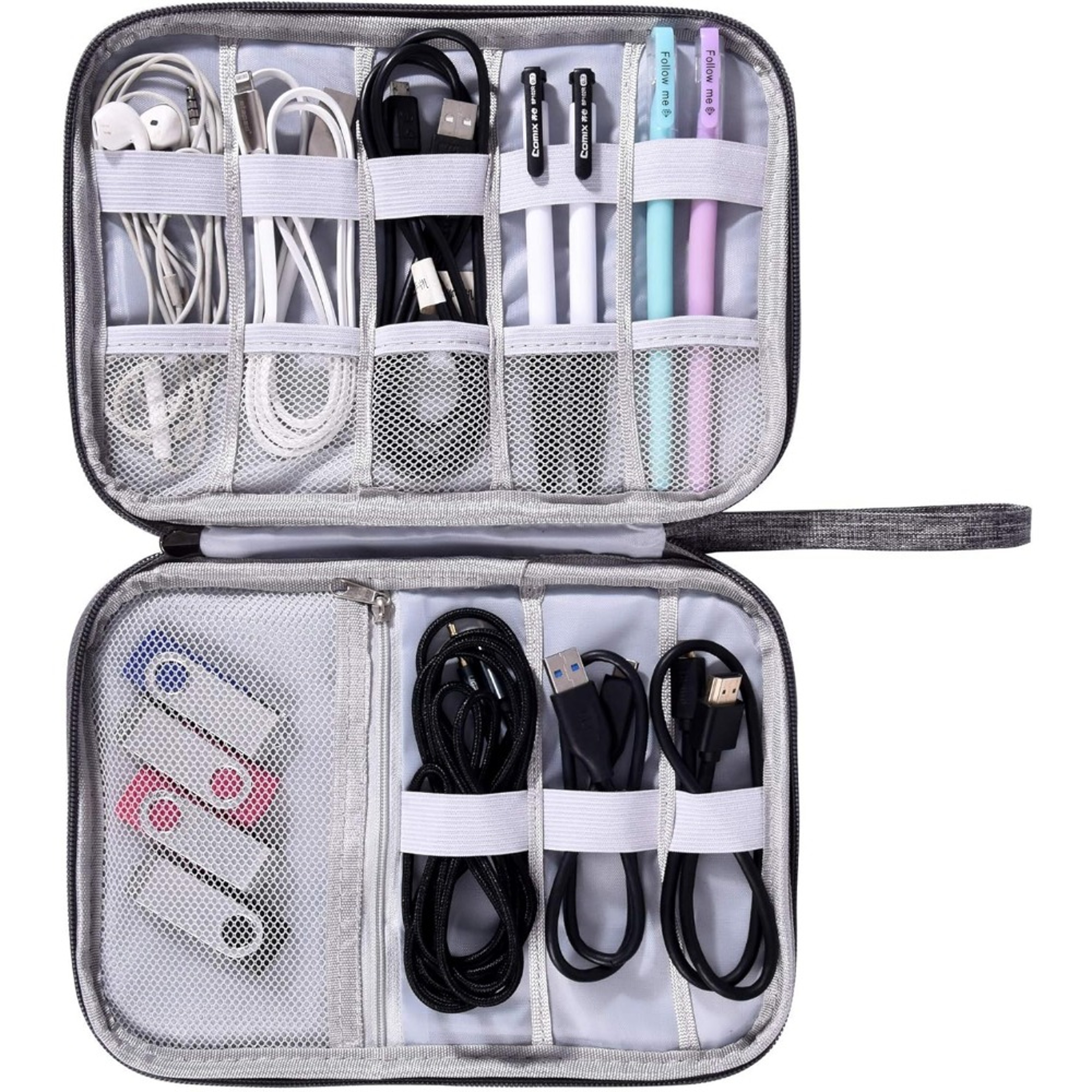 Electronics Organizer Bag, Waterproof Carrying Pouch, Travel Bag, Universal Cable Organizer, Electronics Storage Bag – view 4