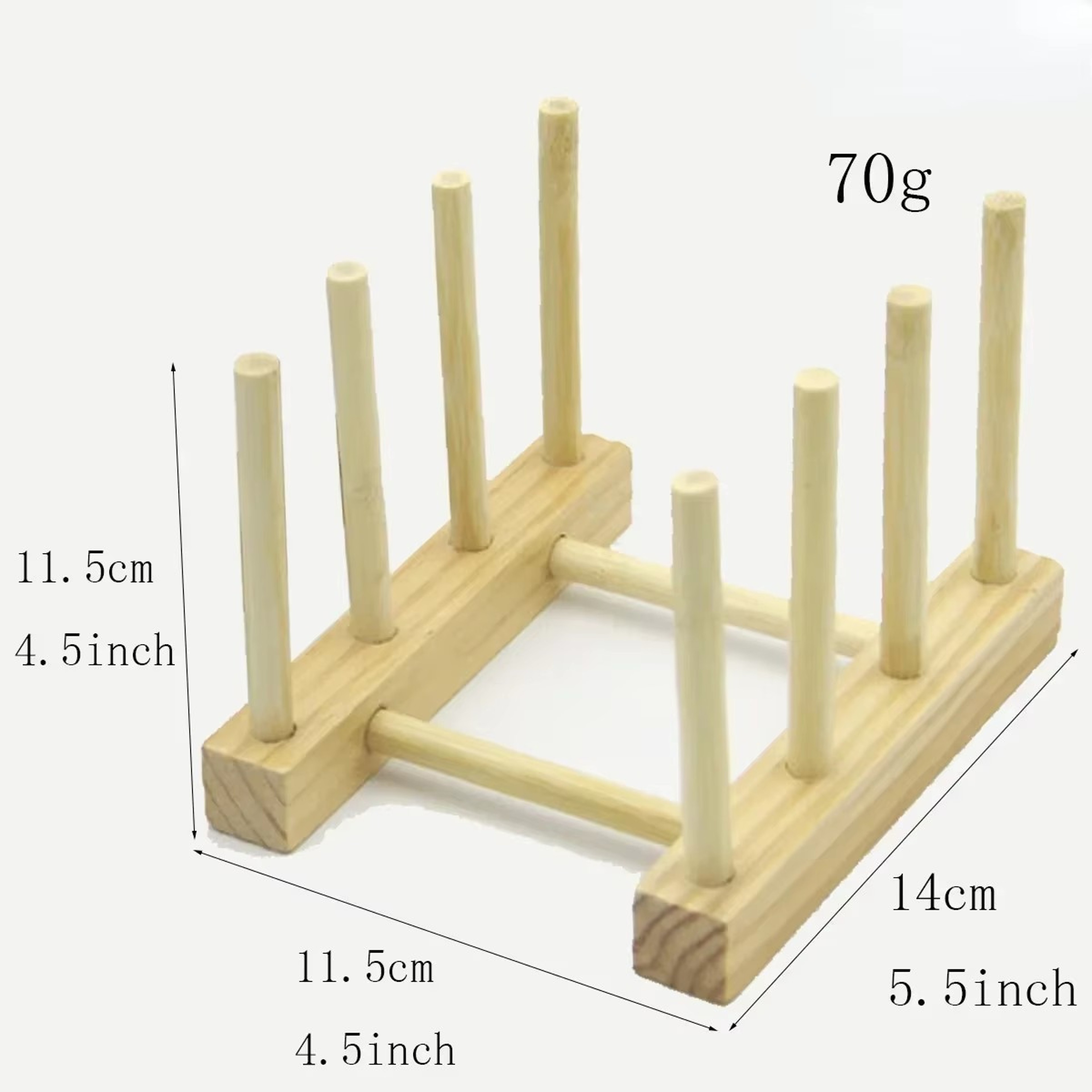 Wooden Dish Drainer Rack Kitchen Dishes Stand Plate Drying Rack Pot Lid Racks Kitchen Organizer Dry 7