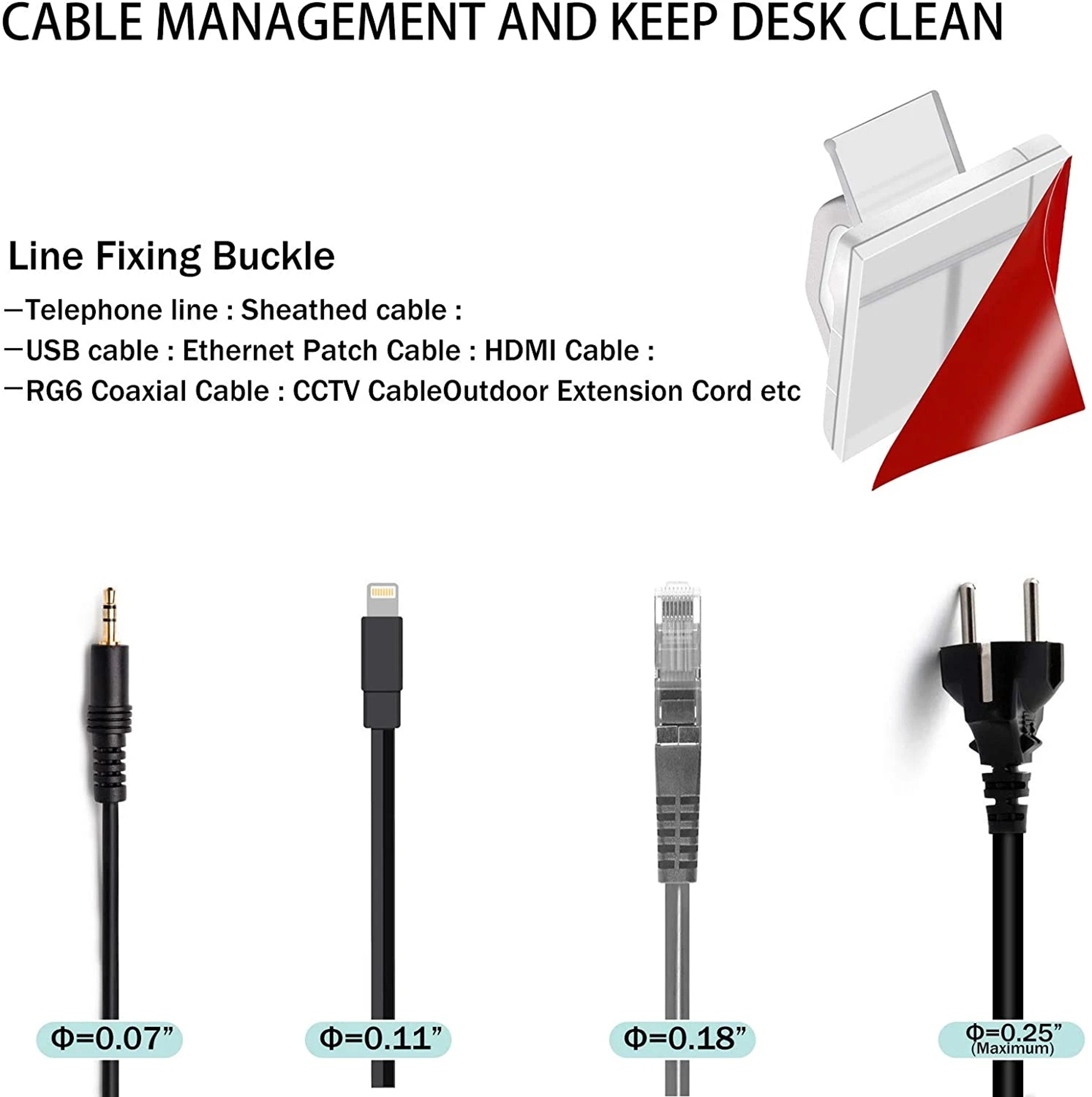 Cable Organizer Clips Cable Management Wire Manager Cord Holder USB Charging Data Line Bobbin Winde 4