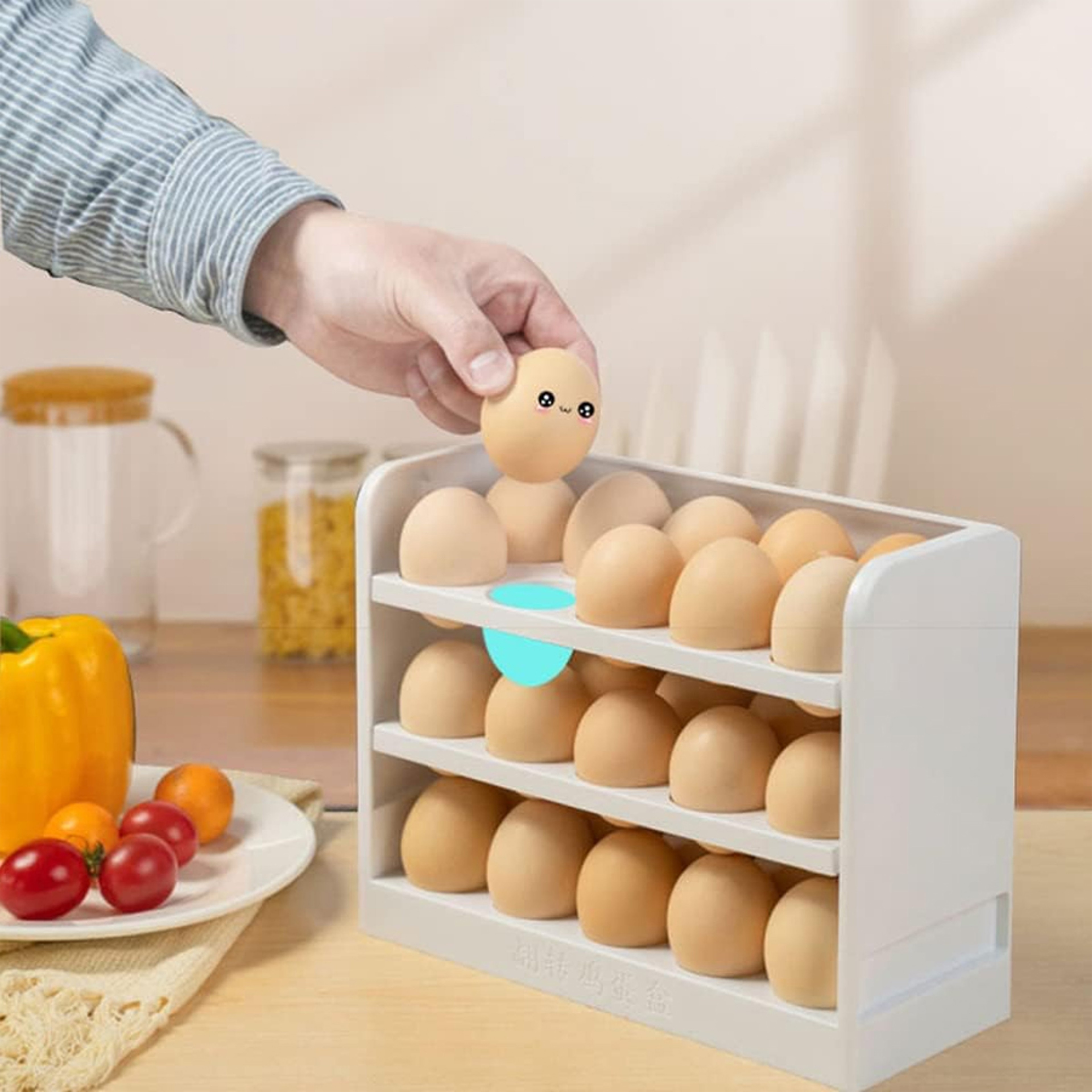 Egg Rack for Kitchen Counter, Refrigerator Storage Rack, Durable Design for Easy Organization – view 4