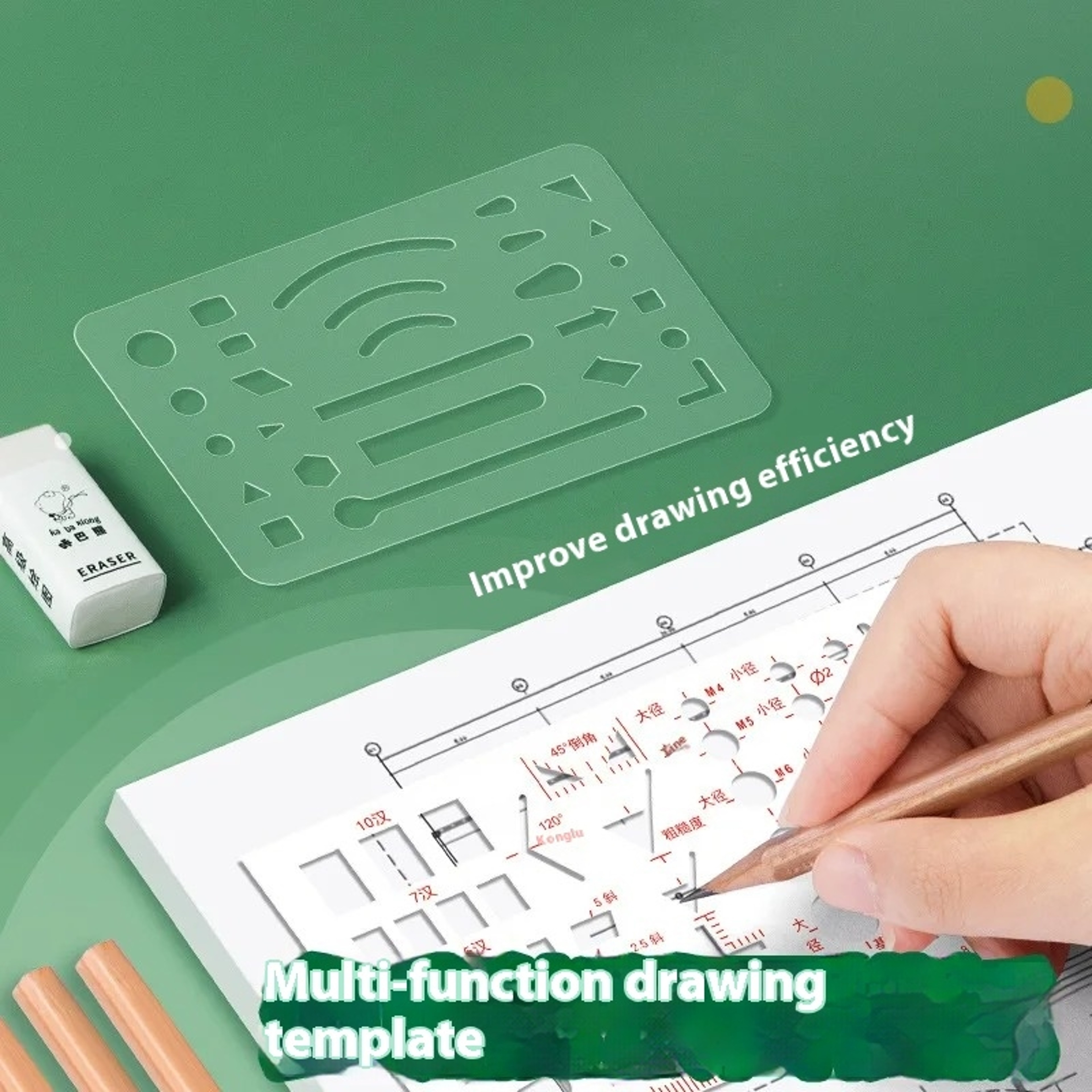 College Student Drawing Tool Set, Professional Construction Engineering Kit, Geometry Drawing Tools for School Projects – view 4