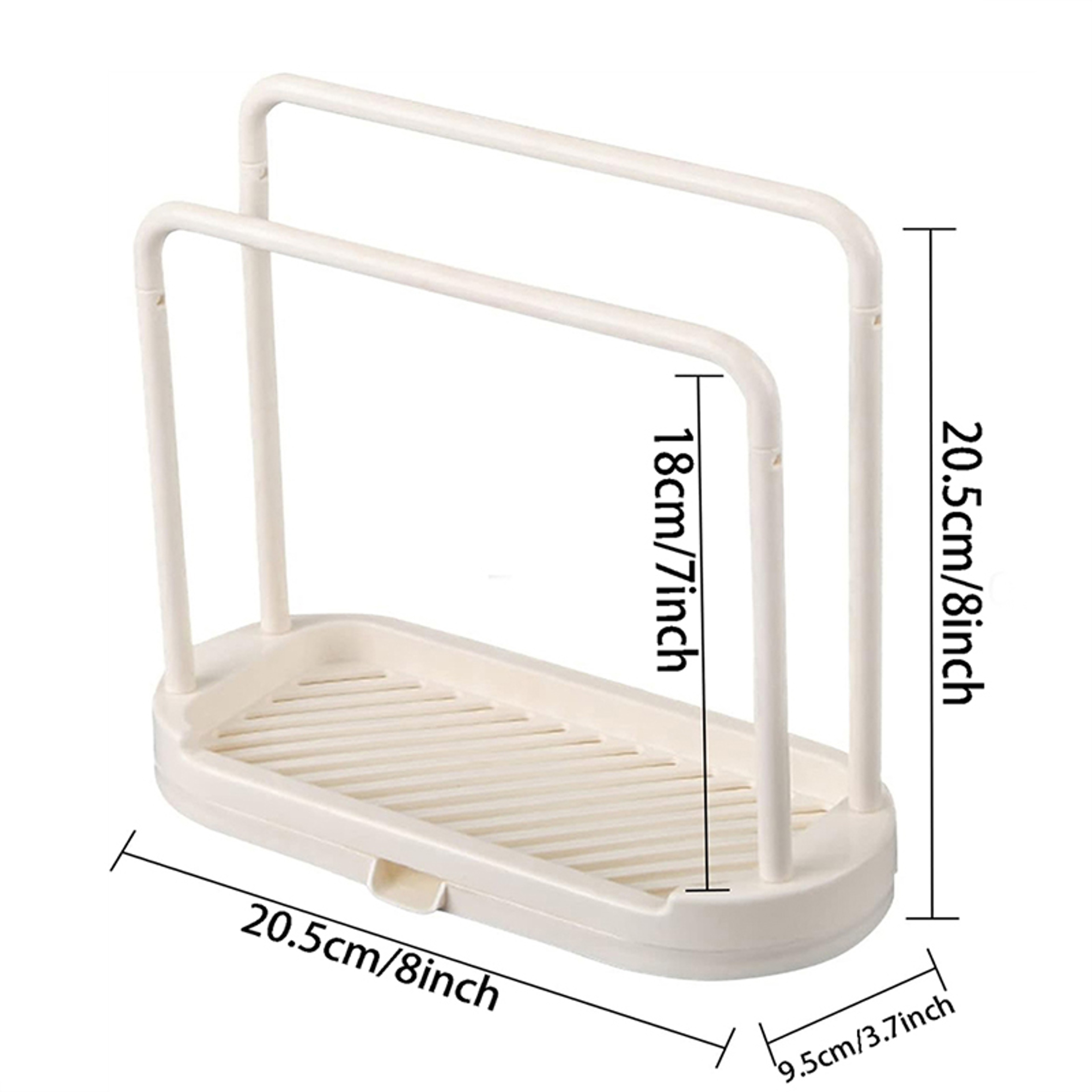 Detachable Kitchen Dishcloth Holder, Sink Sponge Holder, Rag Hanger, Bathroom Scrubber Brush Organizer, Storage Rack – view 7